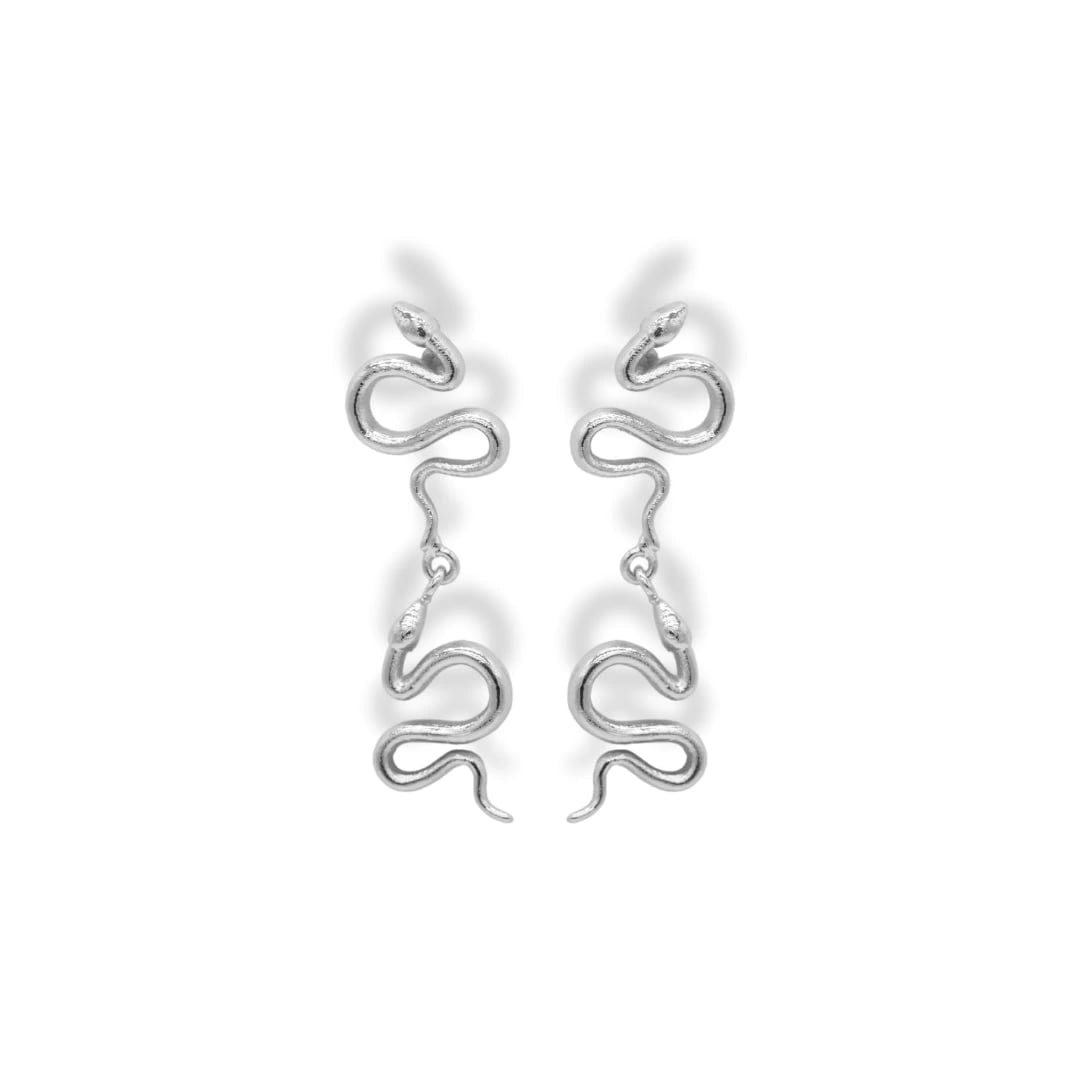 Aretes largos con serpiente grande - imagen 3