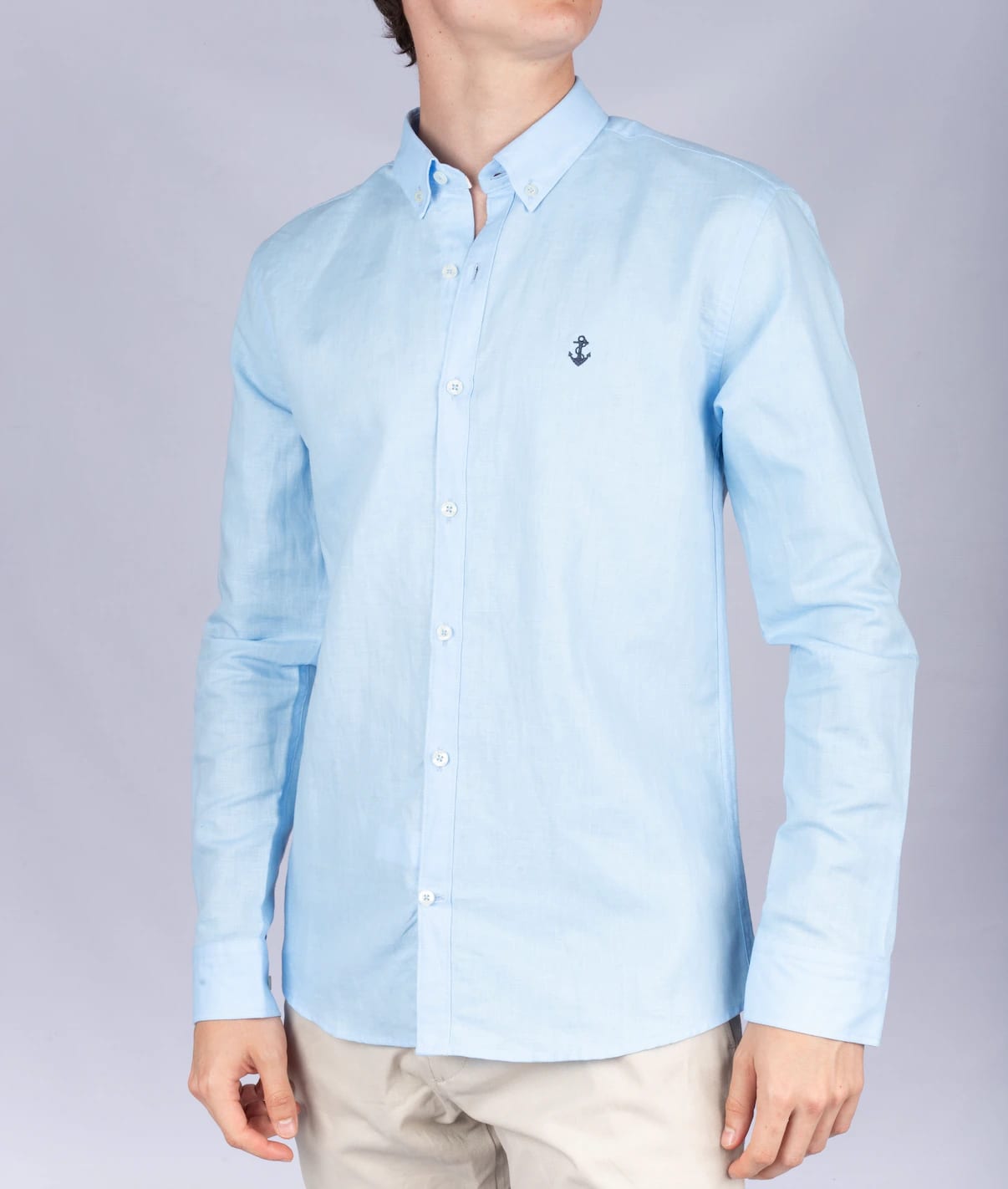 Camisa Lino Azul Cielo - imagen 1