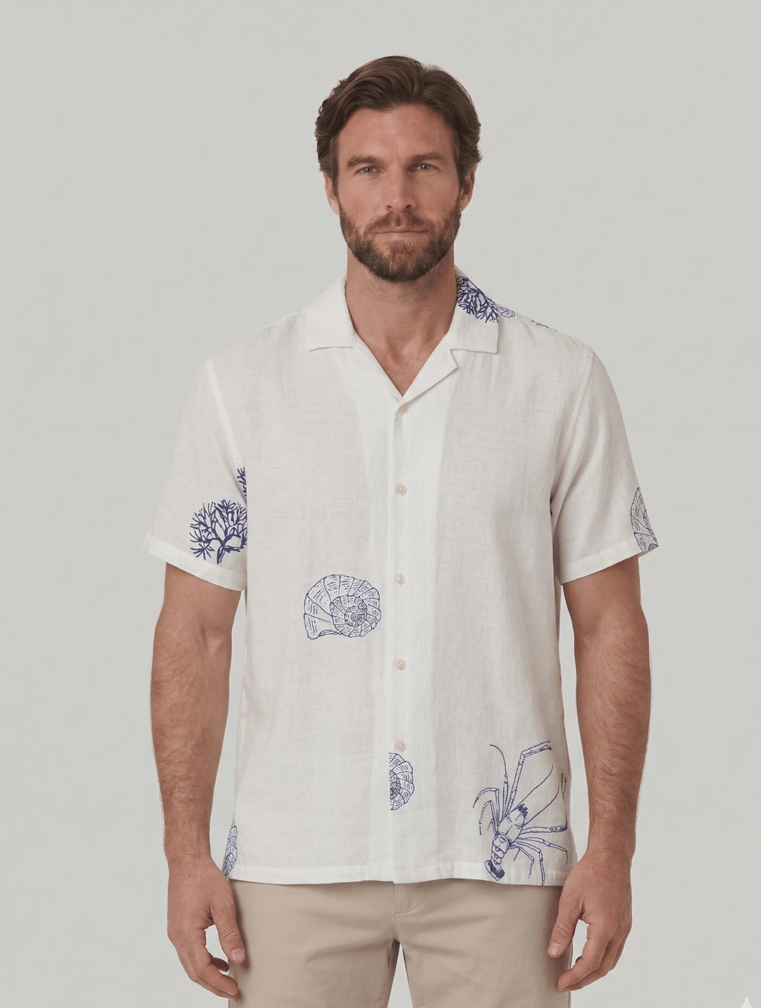 Camisa estampada manga corta para hombre Jon Sonen 027225075 - imagen 1