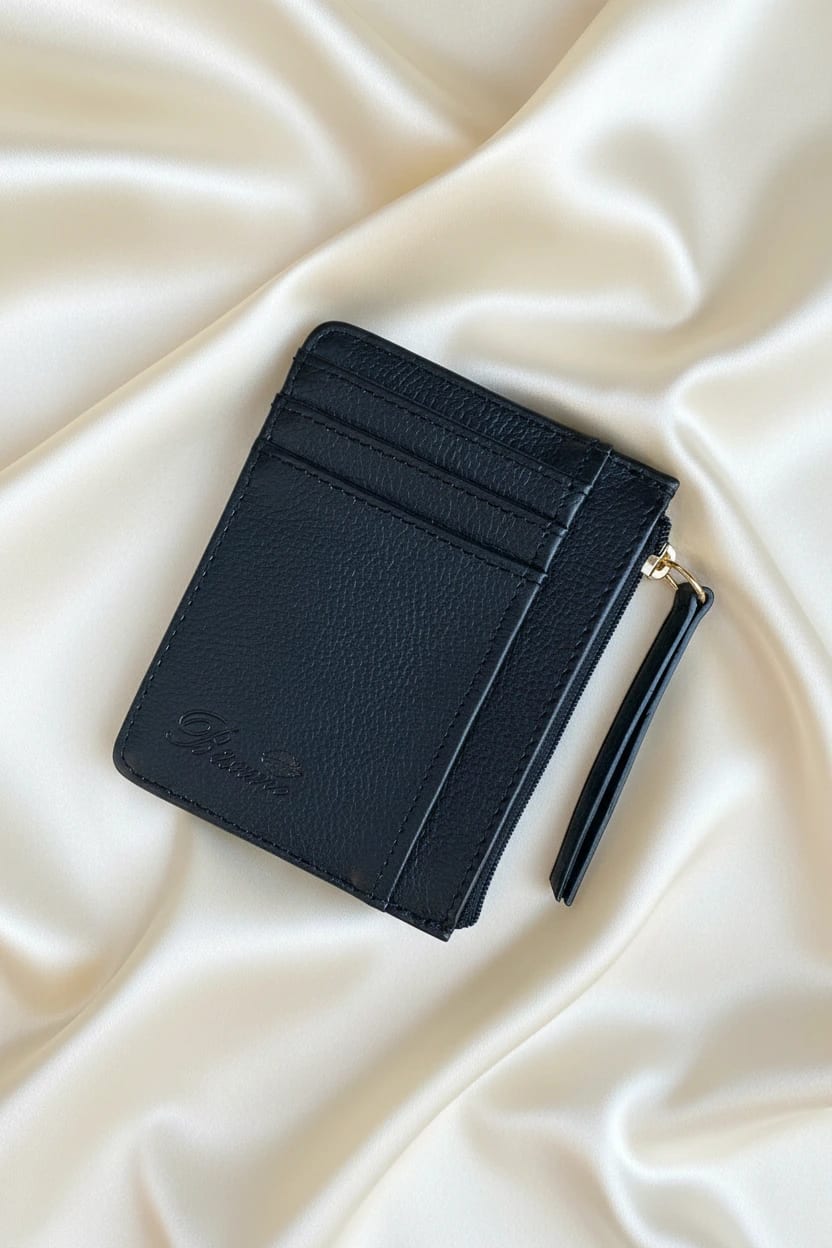 Card holder  cuero puro negro  bésame - imagen 1