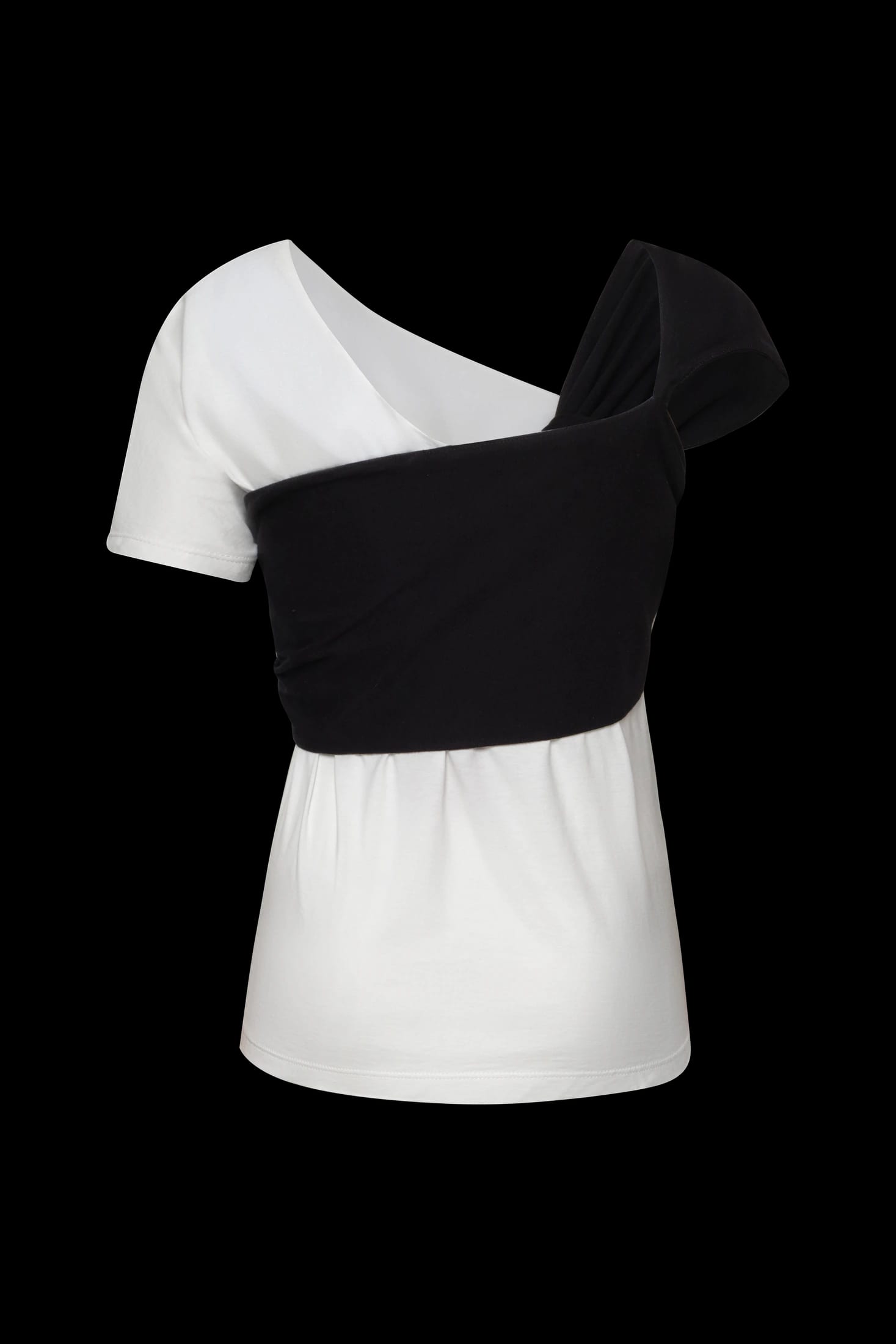 T-SHIRT BOW BLACK AND WHITE - imagen 2