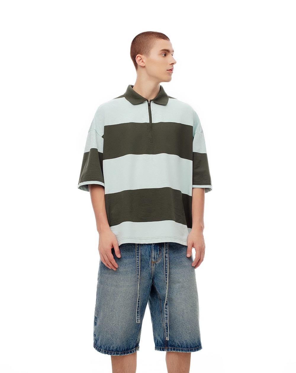 Polo oversize algodón rayas hombre - imagen 4