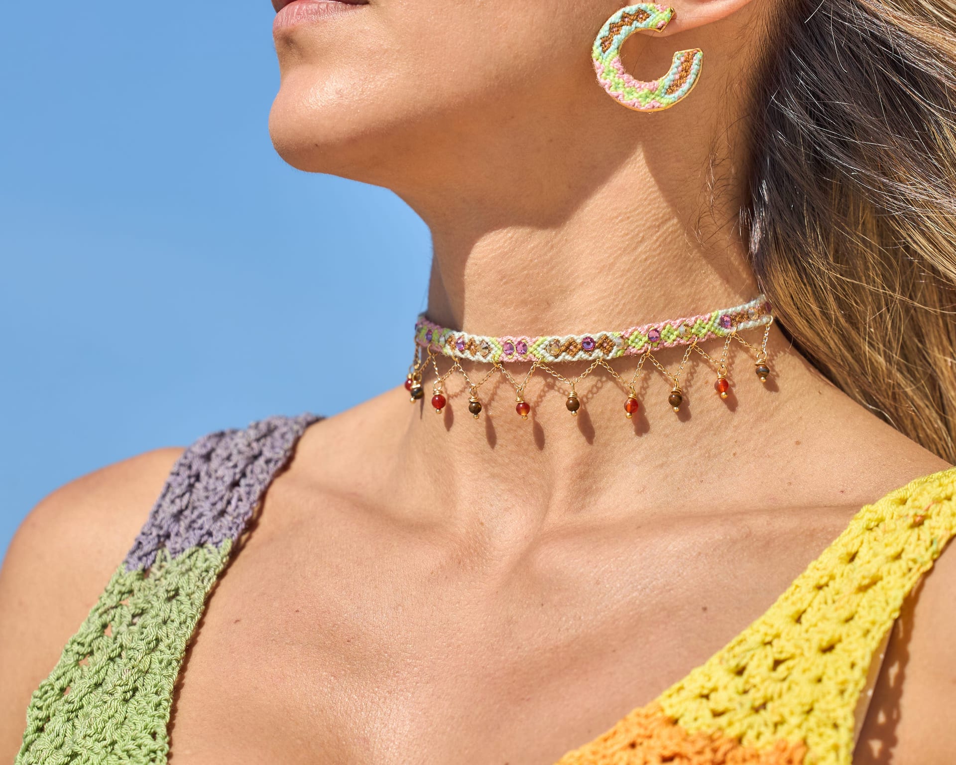 Wayuu Jolotsü  Earrings - Green - imagen 3