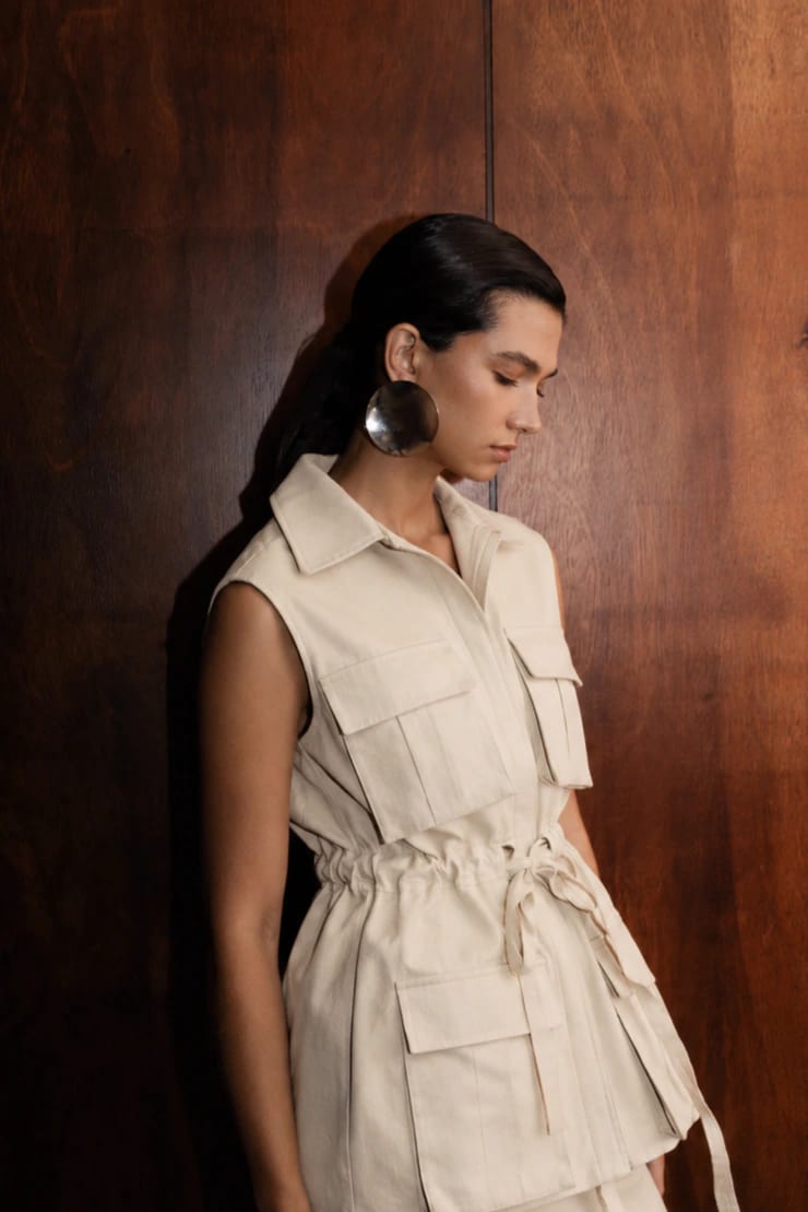VESTIDO SAHARIANA MACRAME - imagen 1