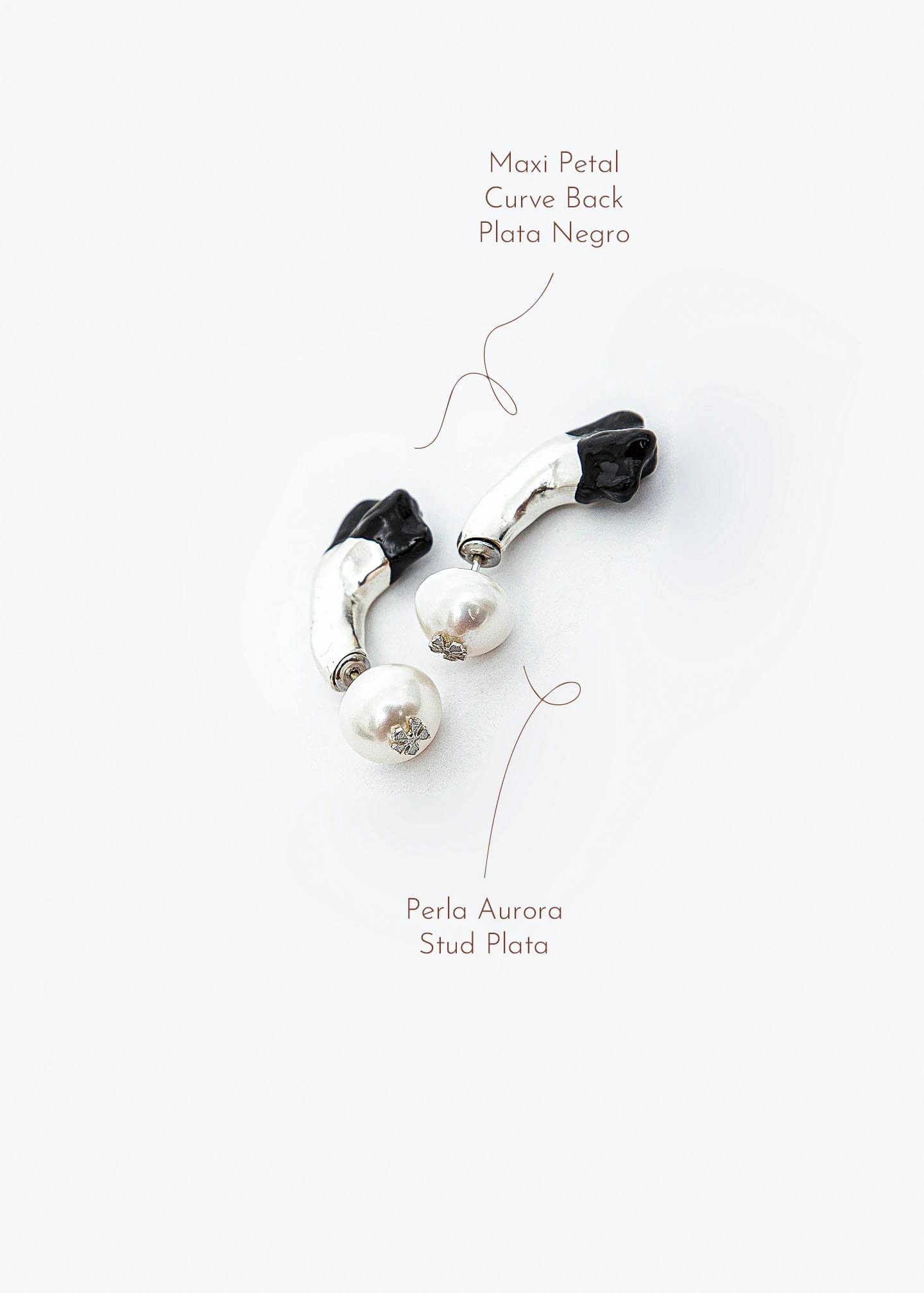 Perla Aurora Stud Plata - imagen 3