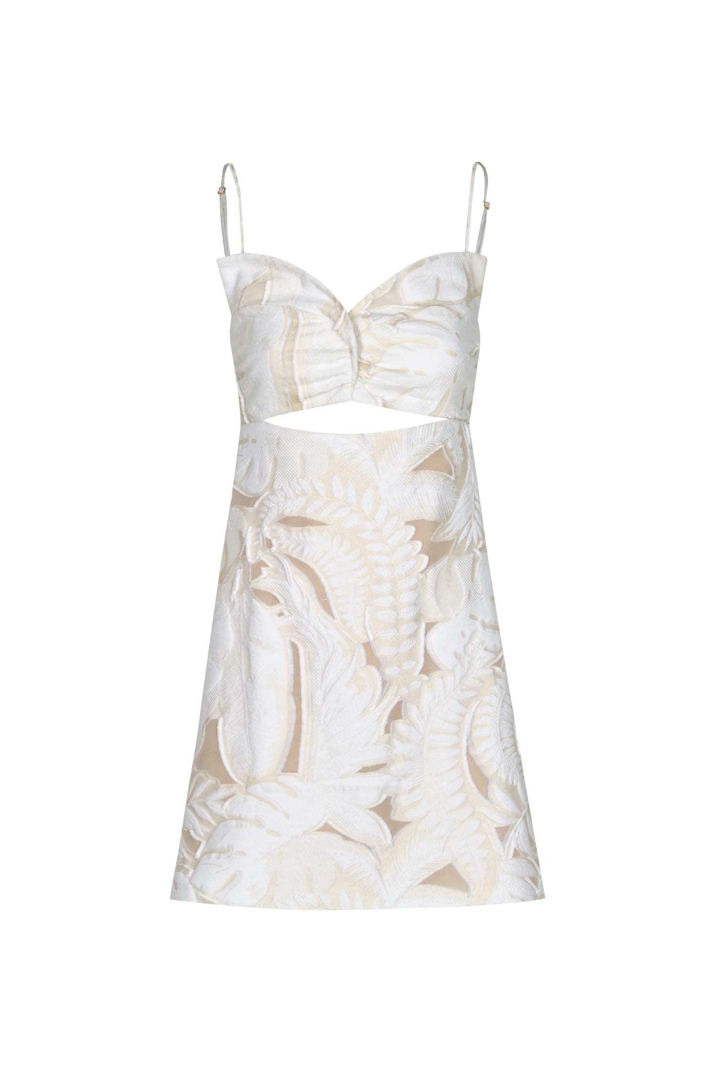 Victoria Jacquard Coupe Mini Dress / Ecru - imagen 2
