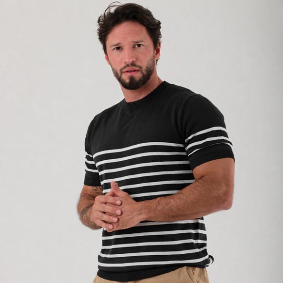 T-SHIRT MODA TEJIDO HOMBRE - imagen 1