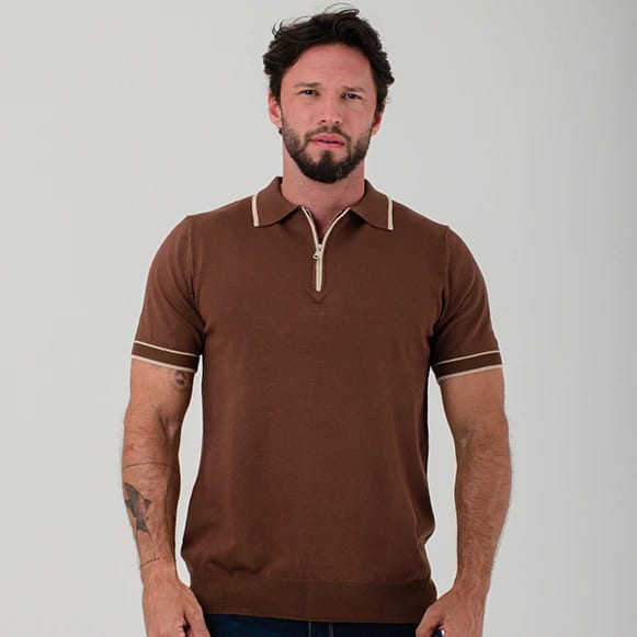 SUETER TIPO POLO MODA TEJIDO HOMBRE - imagen 1