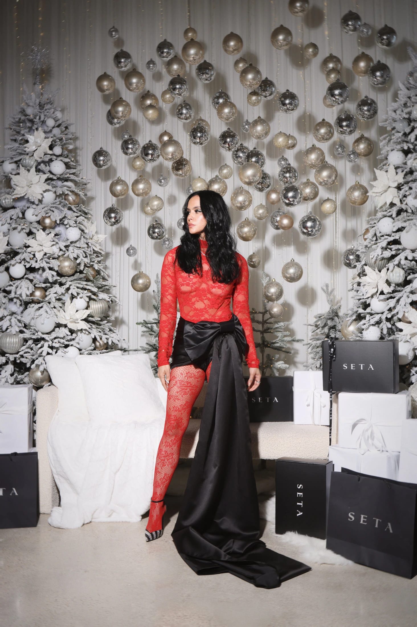 RED LACE BODYSUIT - imagen 3