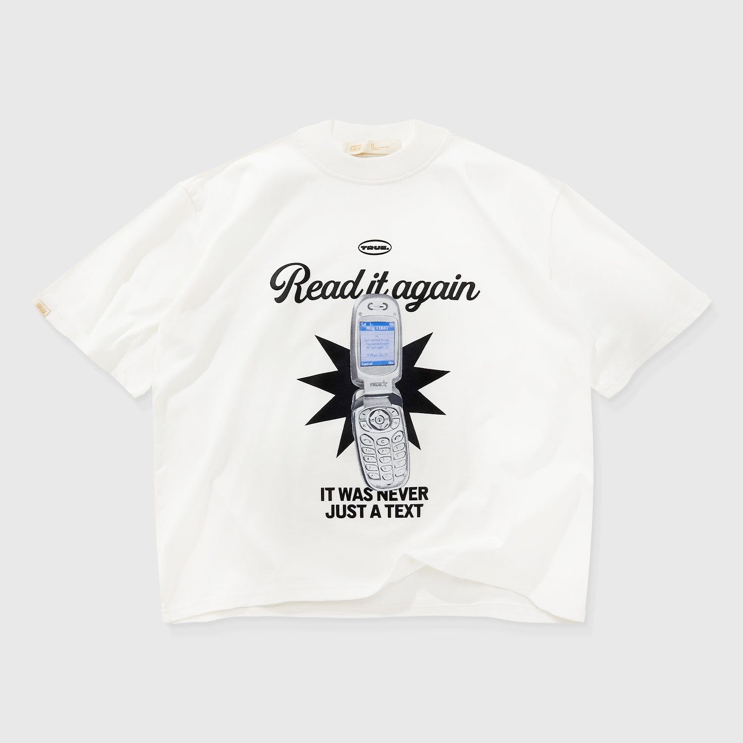 Text Me Boxy T-Shirt - Cream - imagen 1