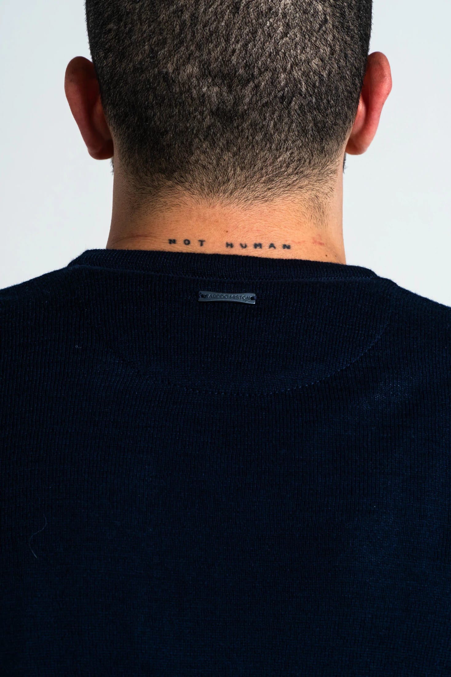 Saco Coderas Cuello V Algodón Azul Oscuro - imagen 2
