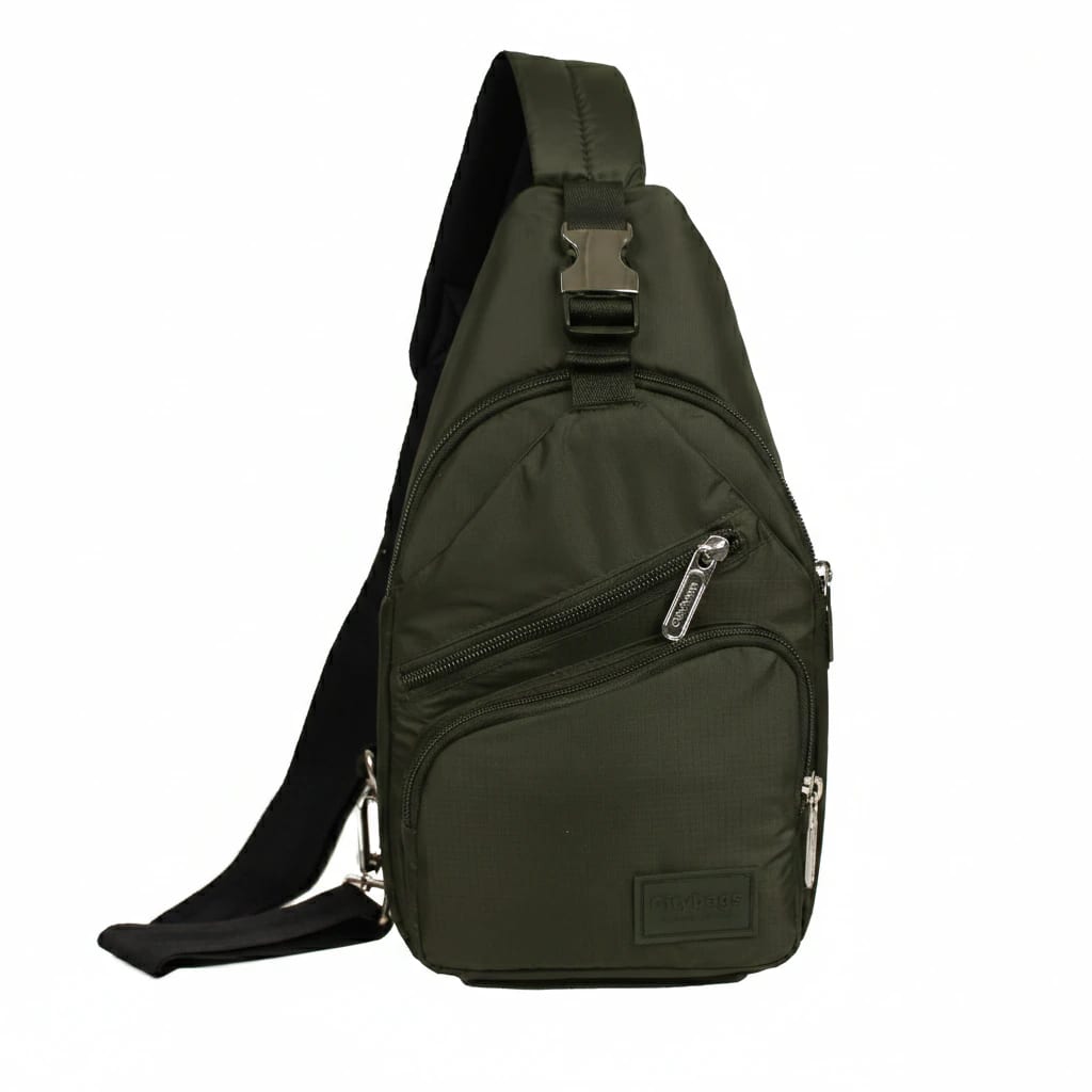 Bandolera Cruzada de Viaje Mediana Light Verde Militar -VM - imagen 3