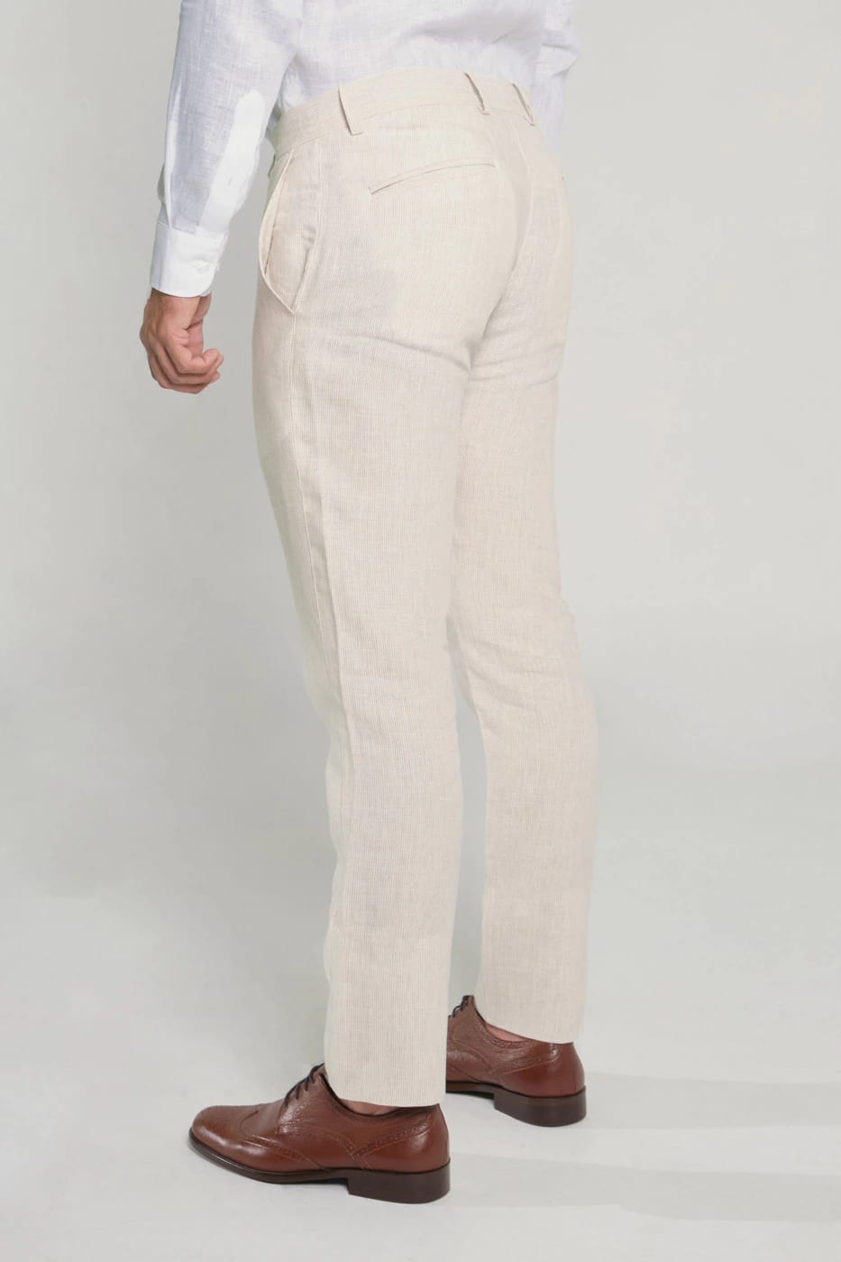 Pantalón Slim Fit Lino Bolivia Arena Rayas - imagen 3