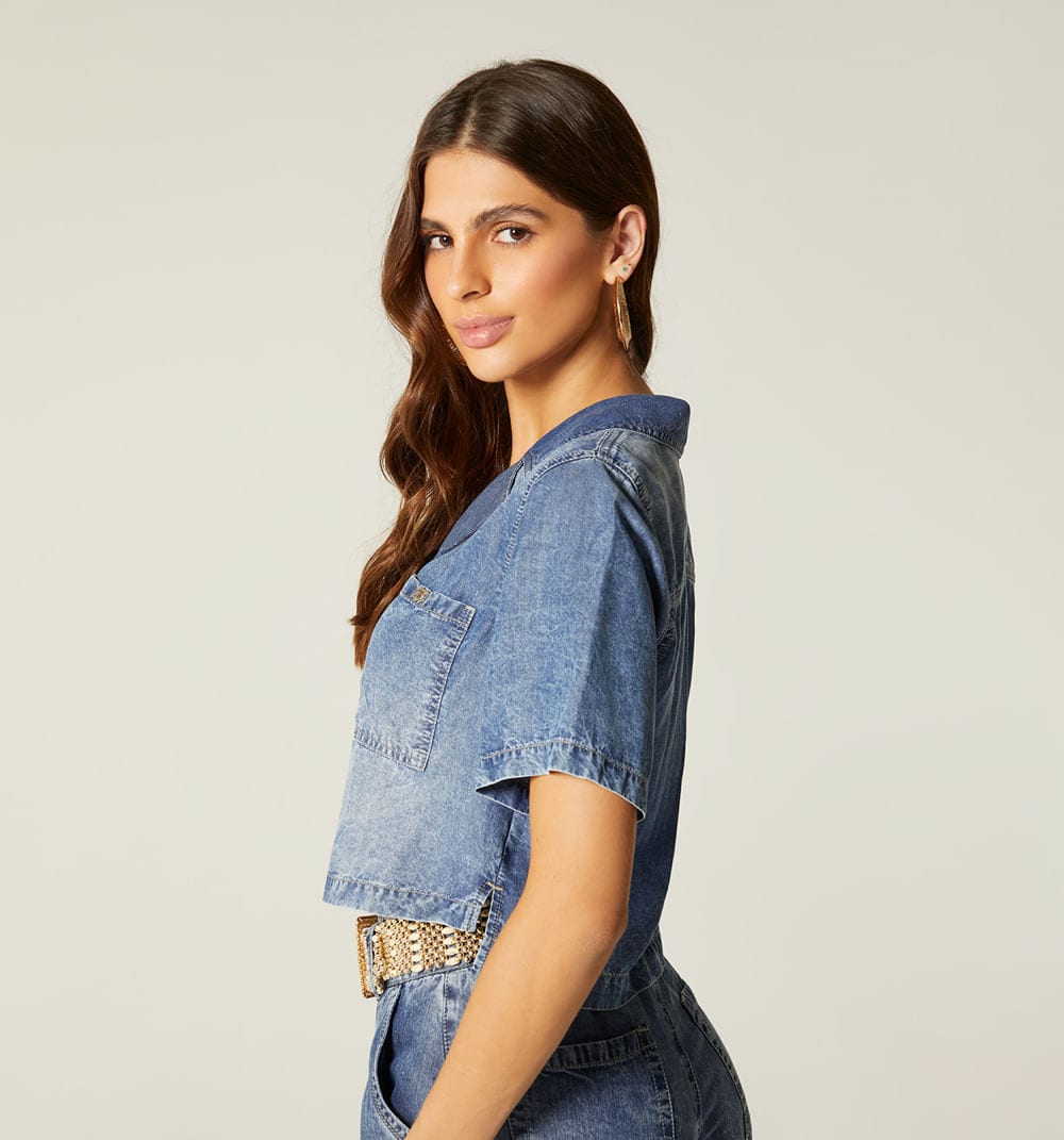 Blusa boxy  manga corta - imagen 4