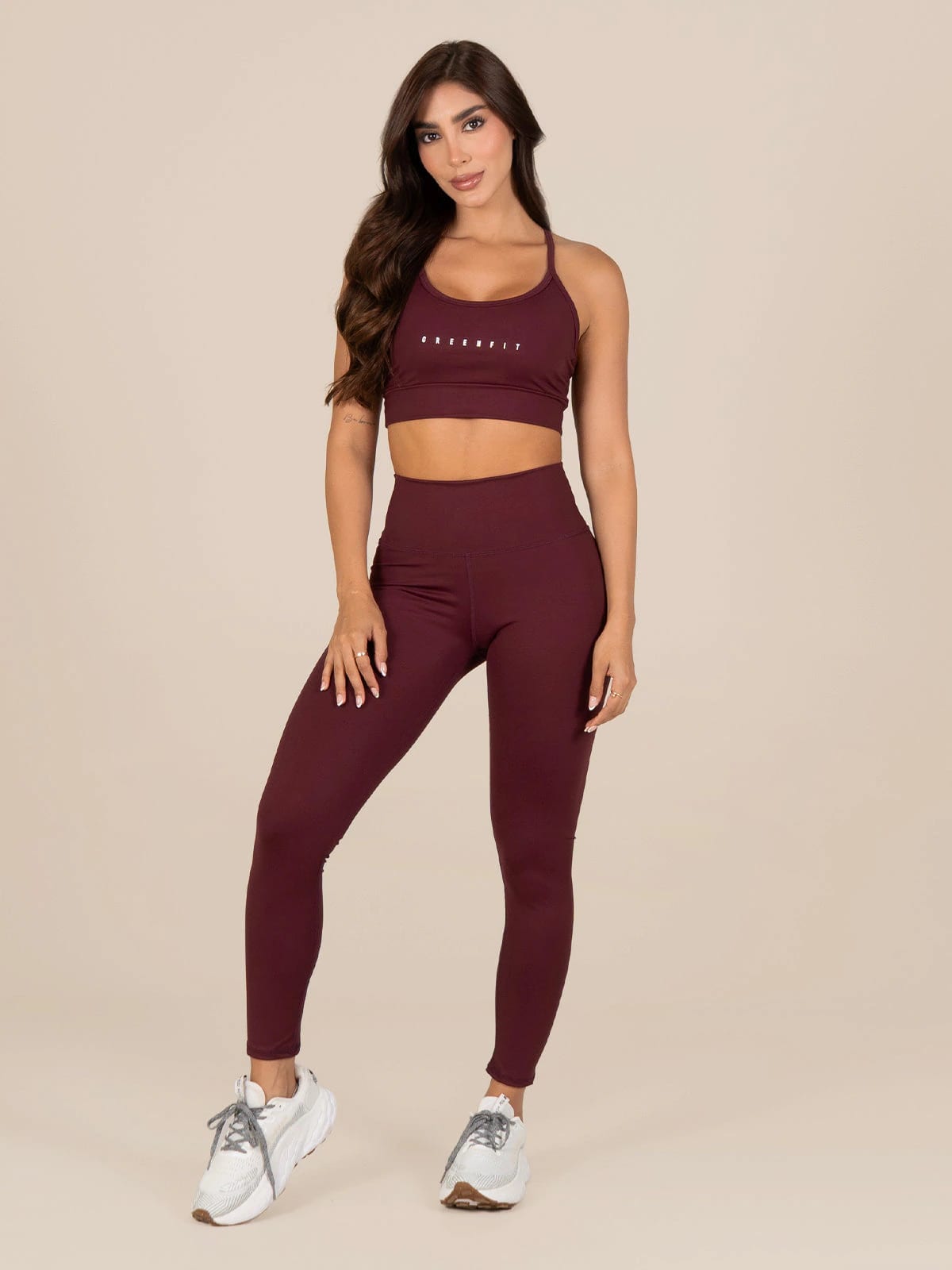 Palmas leggins set vino - imagen 1