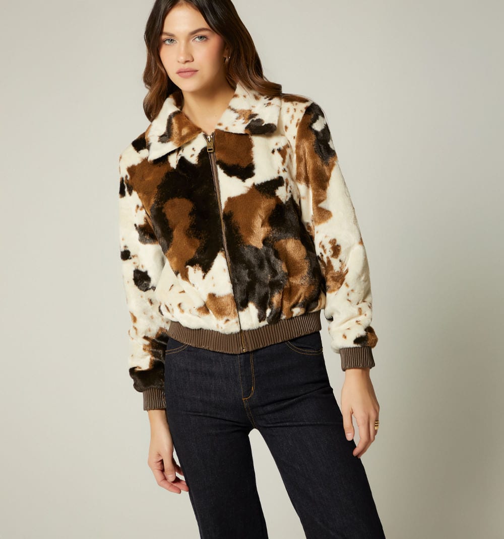 Chaqueta estampado vaca - imagen 2