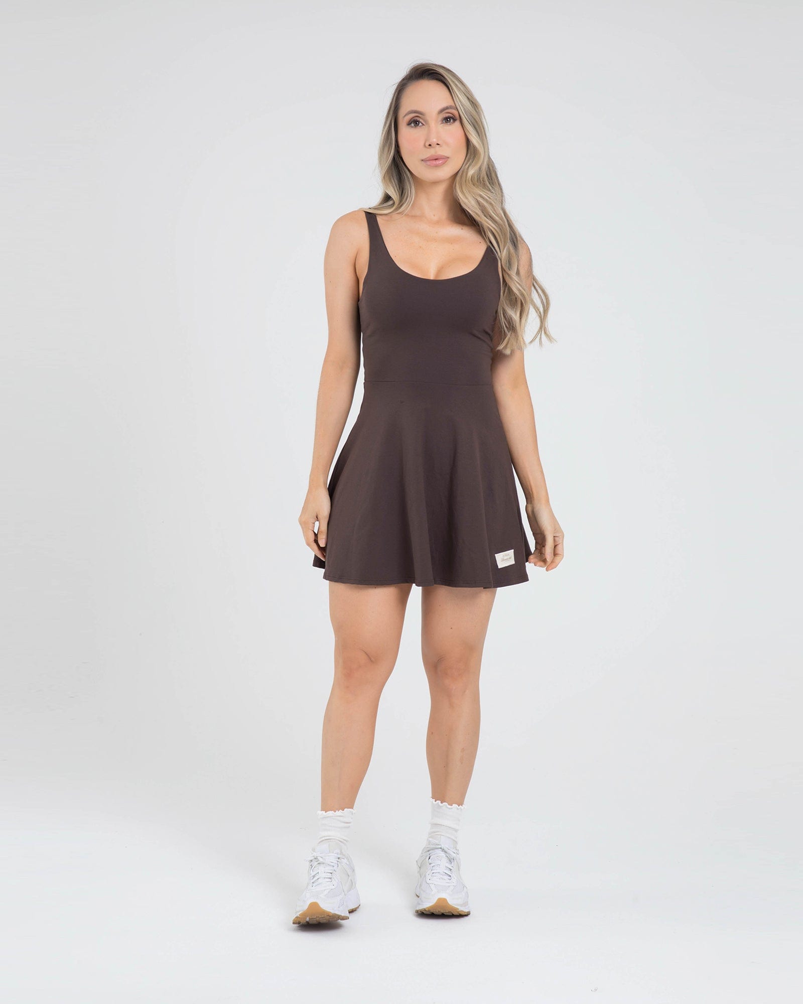 Vestido falda light form cafe oscuro offline FIBER - imagen 1