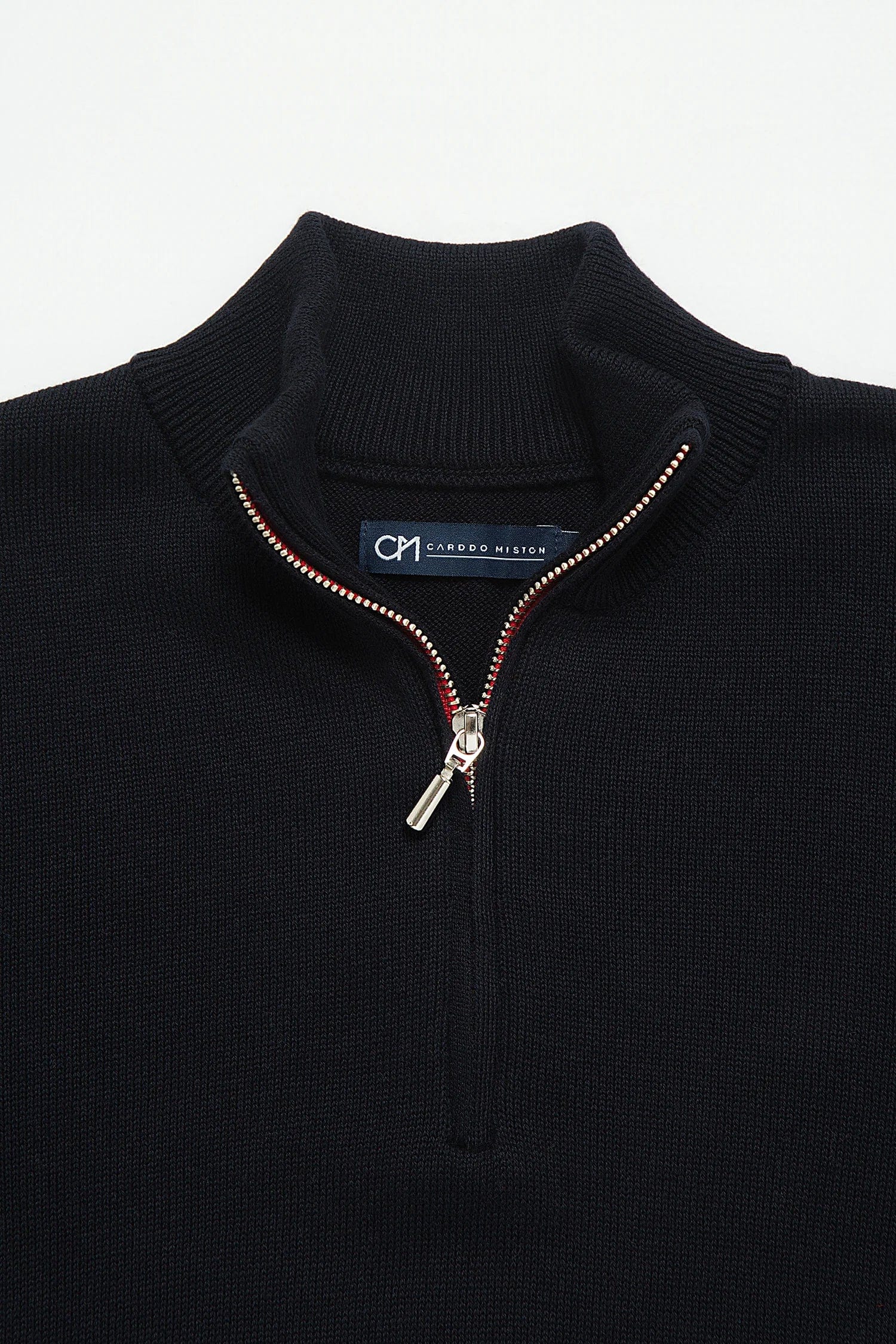 Saco Half Zip Algodón Azul Oscuro - imagen 2