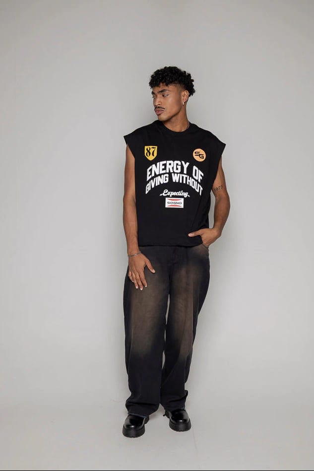 Baggy Courage Negro Desgastes - imagen 4