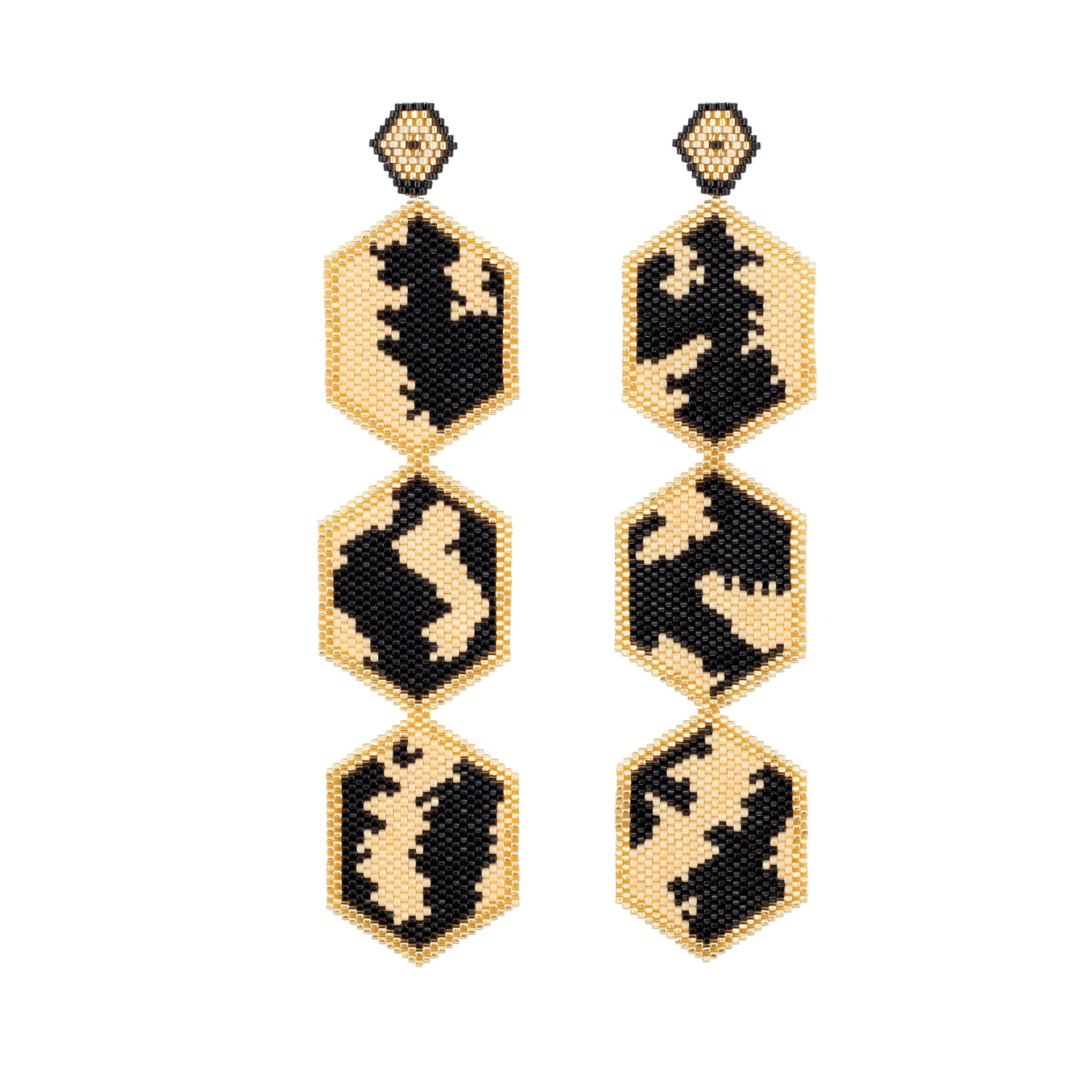 Aretes Tres Horus Golden Vaca - imagen 1