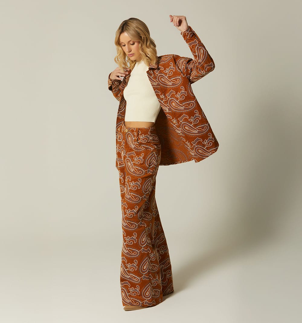 Bluson camisero en jacquard corduroy - imagen 1