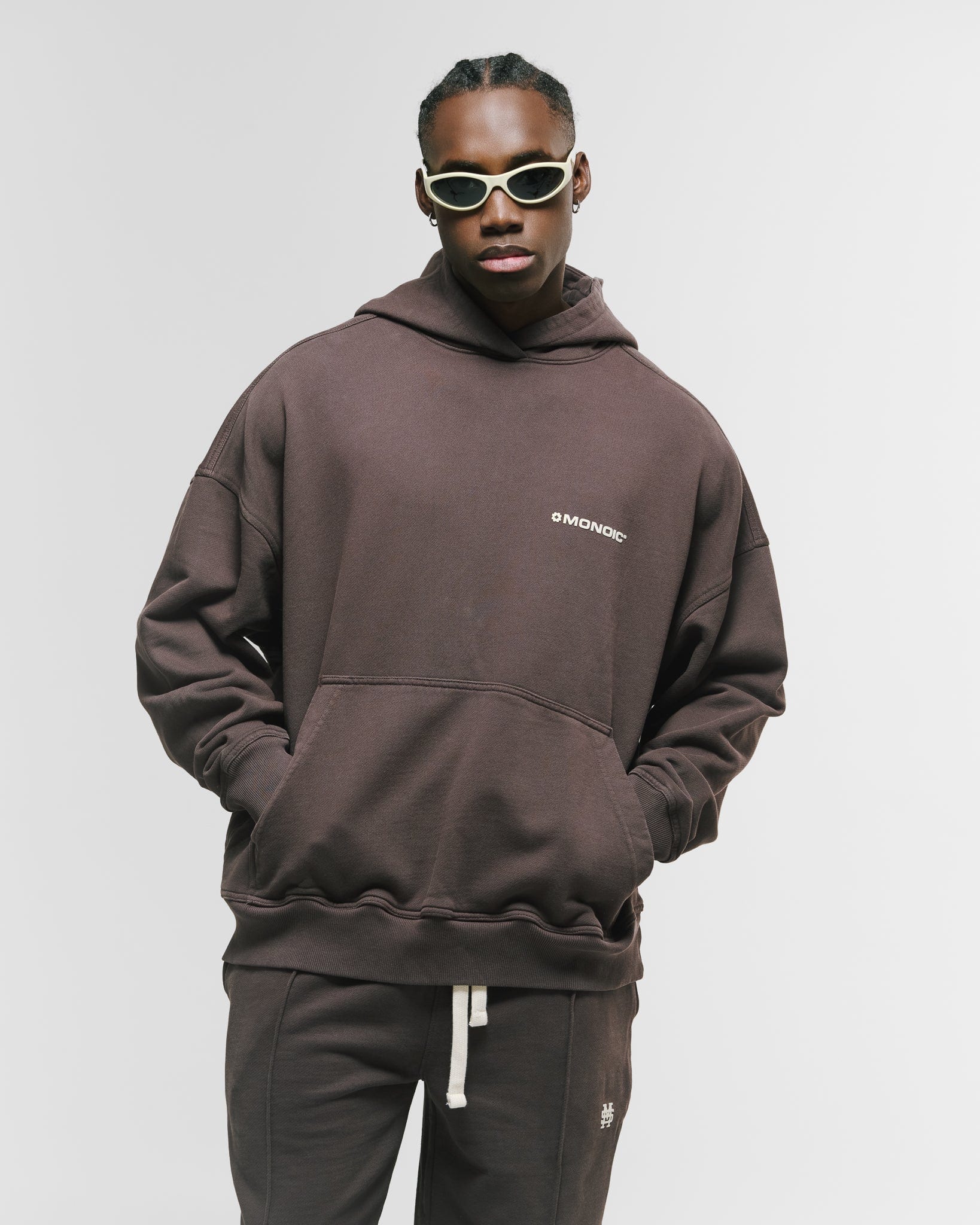 Hoodie Oversized Básico V4 - Café Chocolate - imagen 2