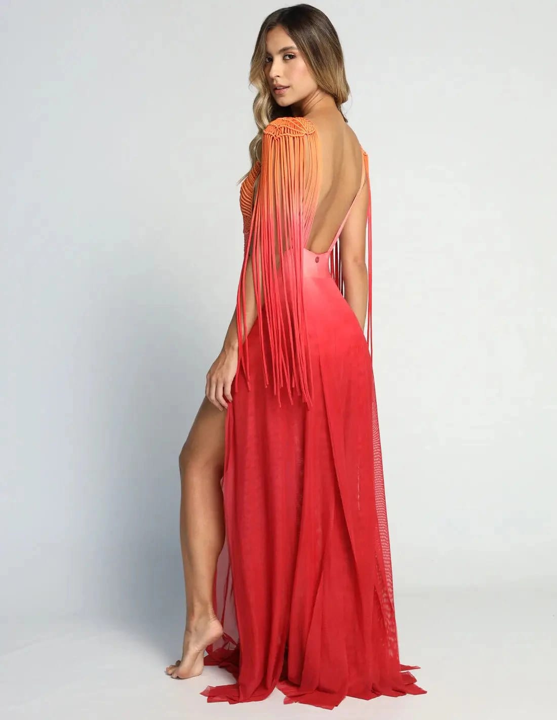 Vestido Umbra Salmon + Tomato - imagen 3