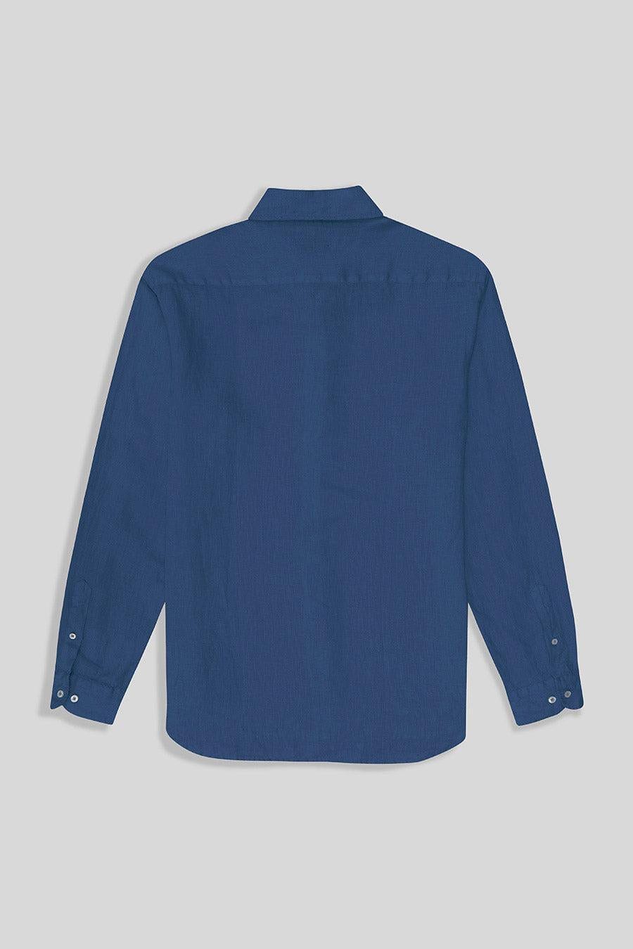 Men's linen shirt jeans basic - imagen 2