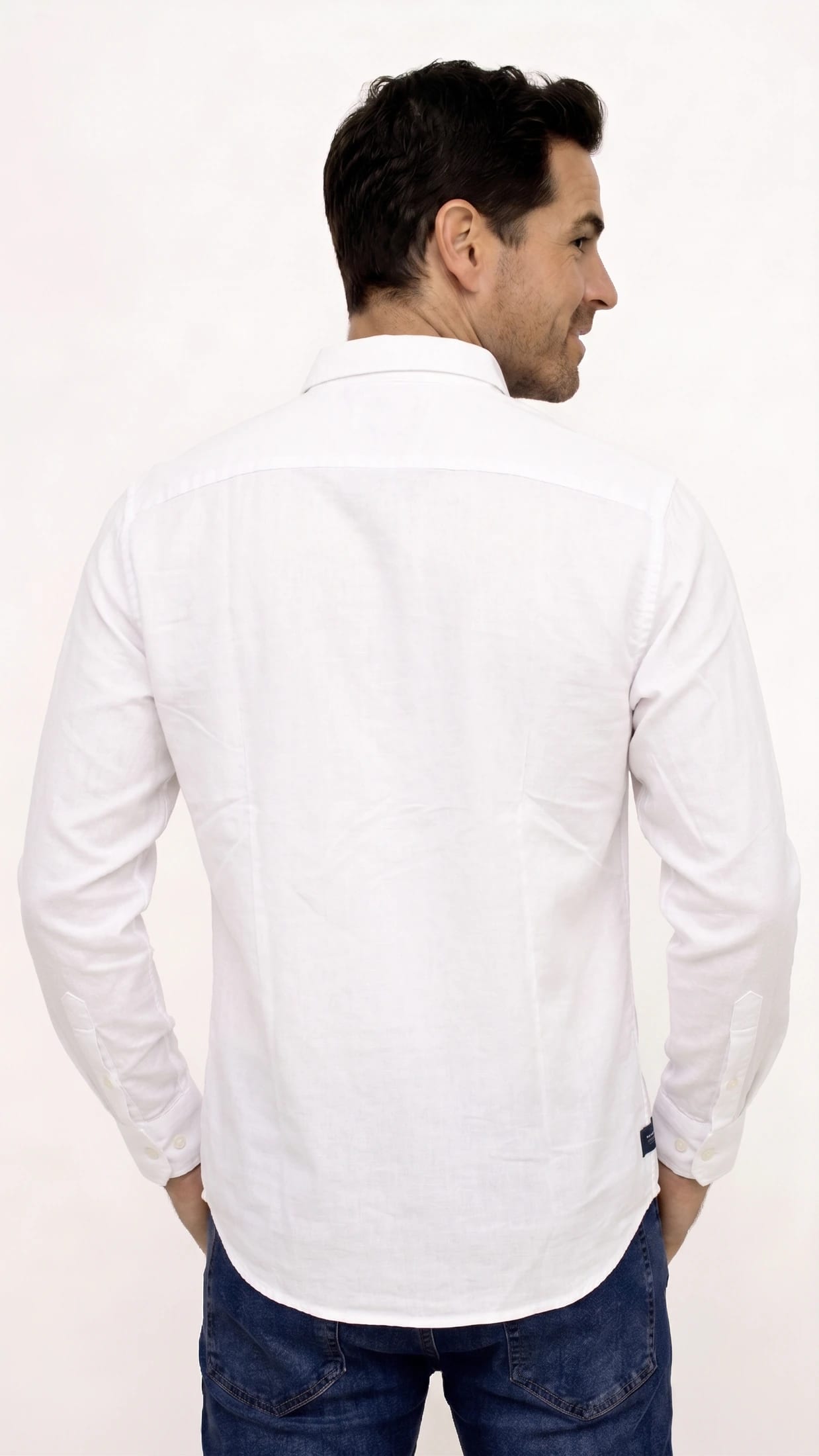 CAMISA MANGA LARGA OXFORD BLANCA PARA HOMBRE - imagen 3
