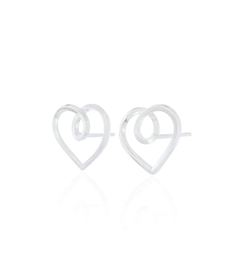 Aretes Corazón Infinito Plata 925 - imagen 2