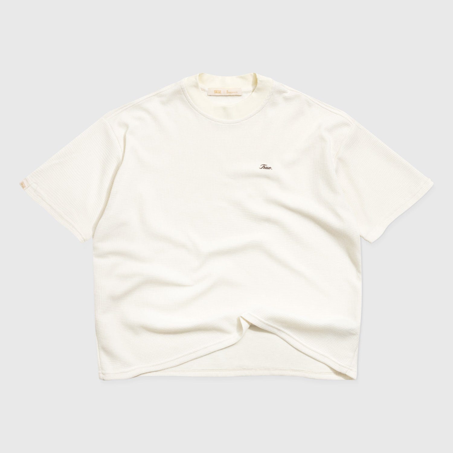 Textured Boxy Tee - Cream - imagen 1