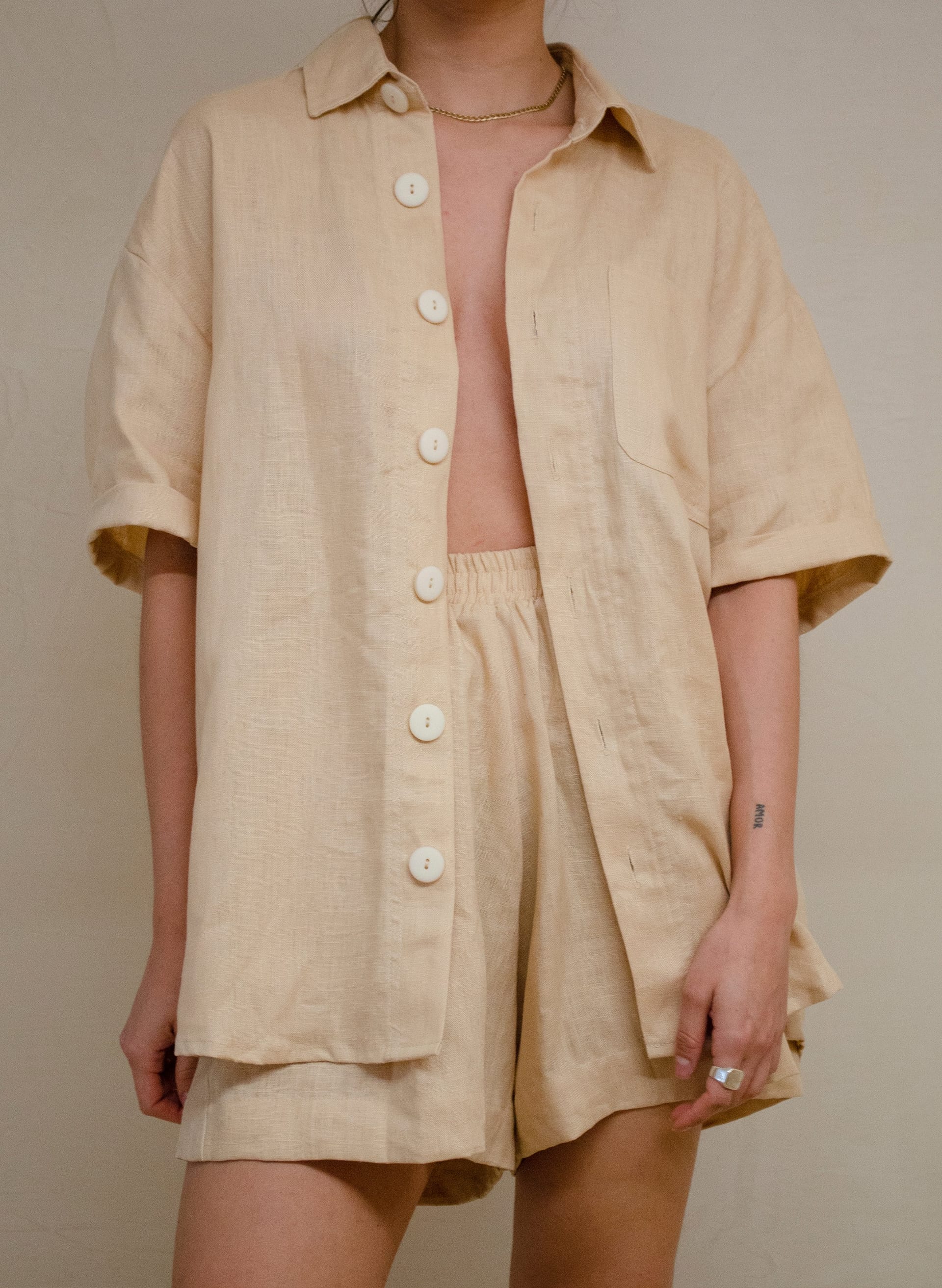 Camisa Dancer de Lino - Arena - imagen 2