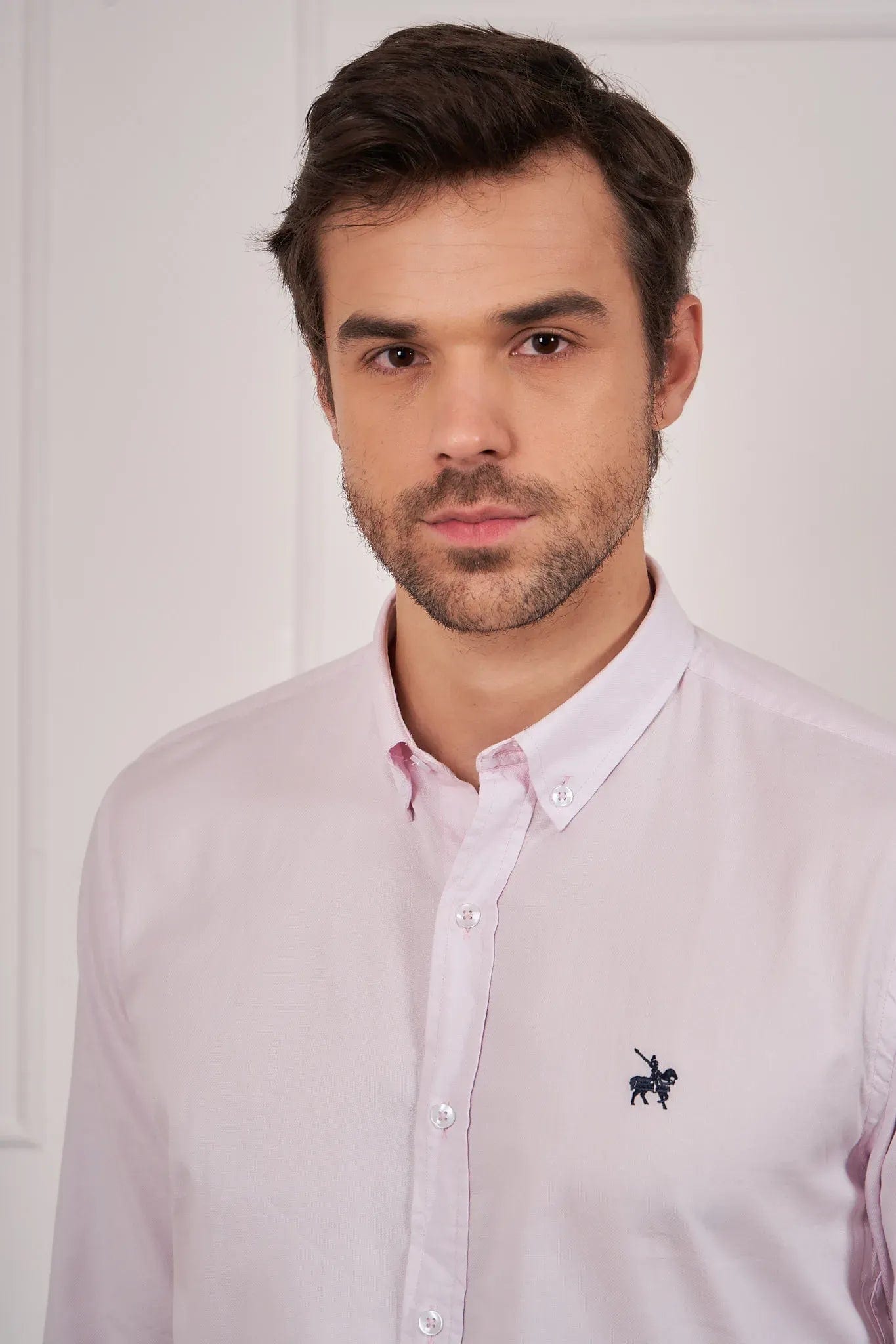 Camisa Oxford Hombre Rosada - imagen 6