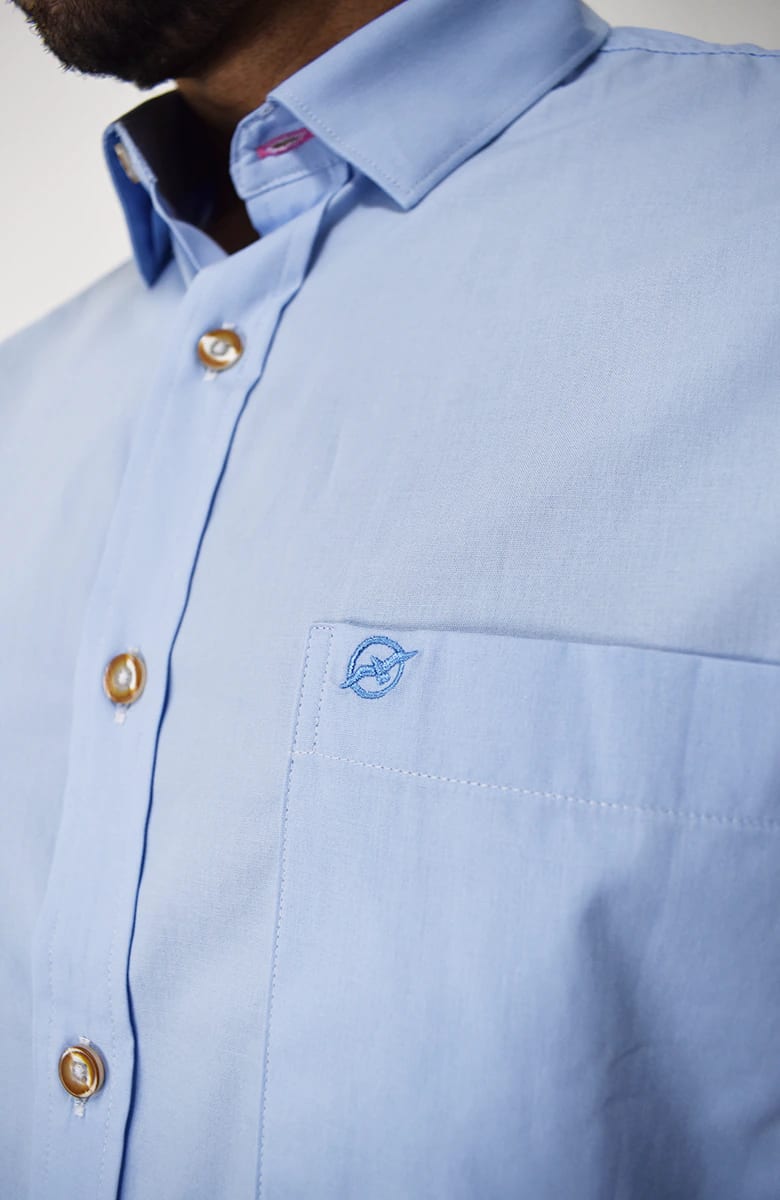 Camisa Manga Corta Azul para Hombre - imagen 1