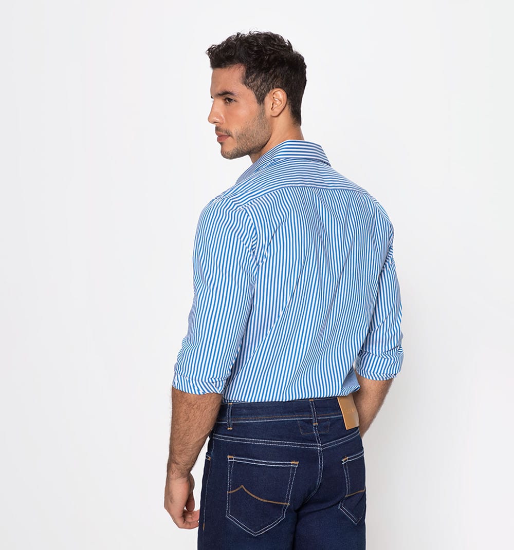 Camisa de rayas con bordado - imagen 8