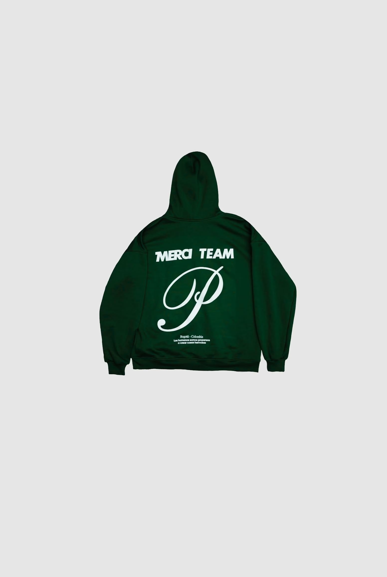 Hoodie Verde Oversize P - imagen 1