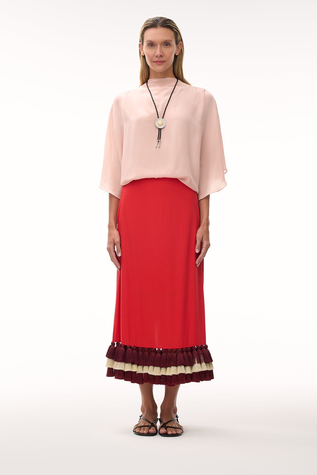 Manzanares Crepe Chine Blouse / Dust Pink - imagen 2