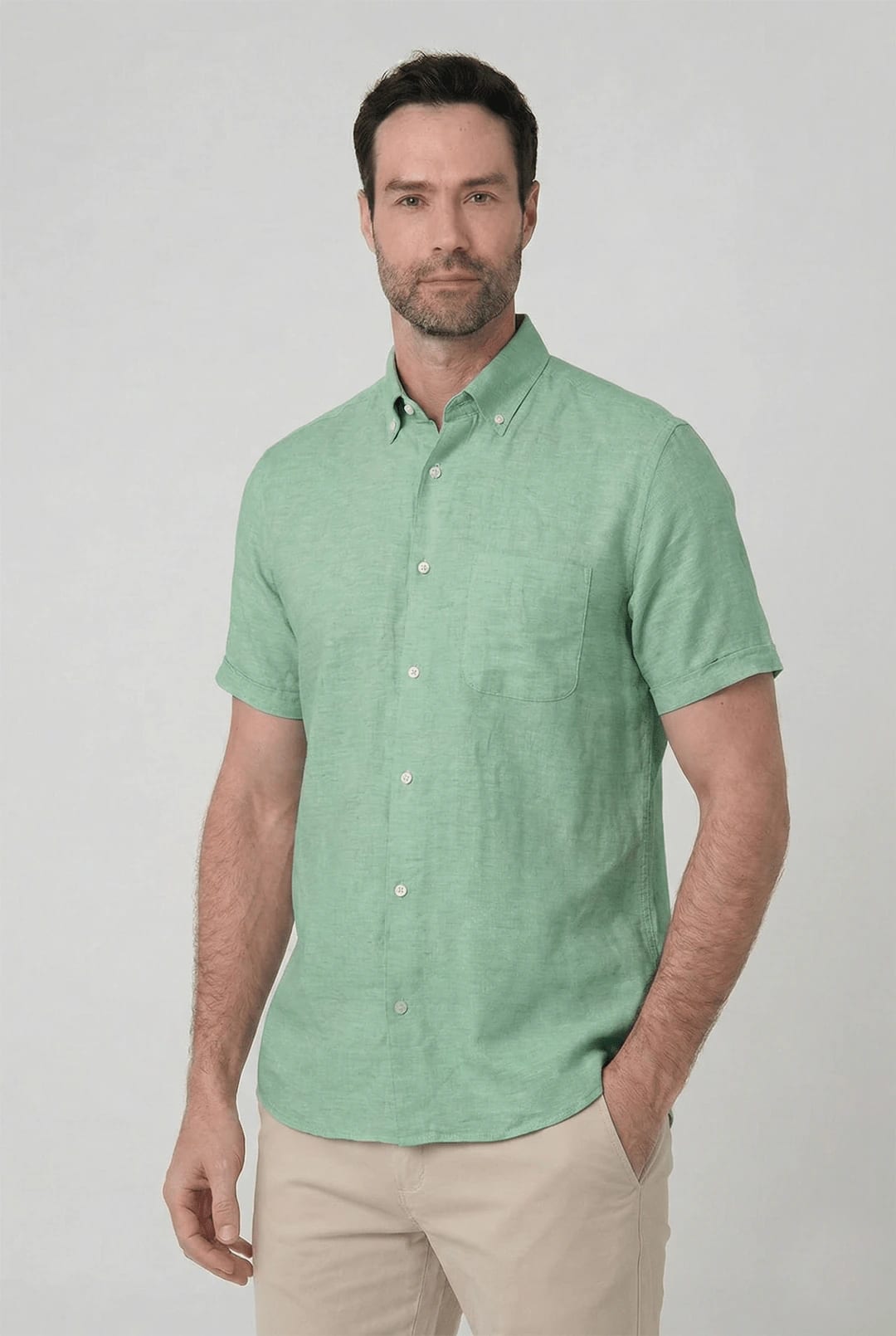 Camisa con bolsillo manga corta para hombre Jon Sonen 027225037 - imagen 9
