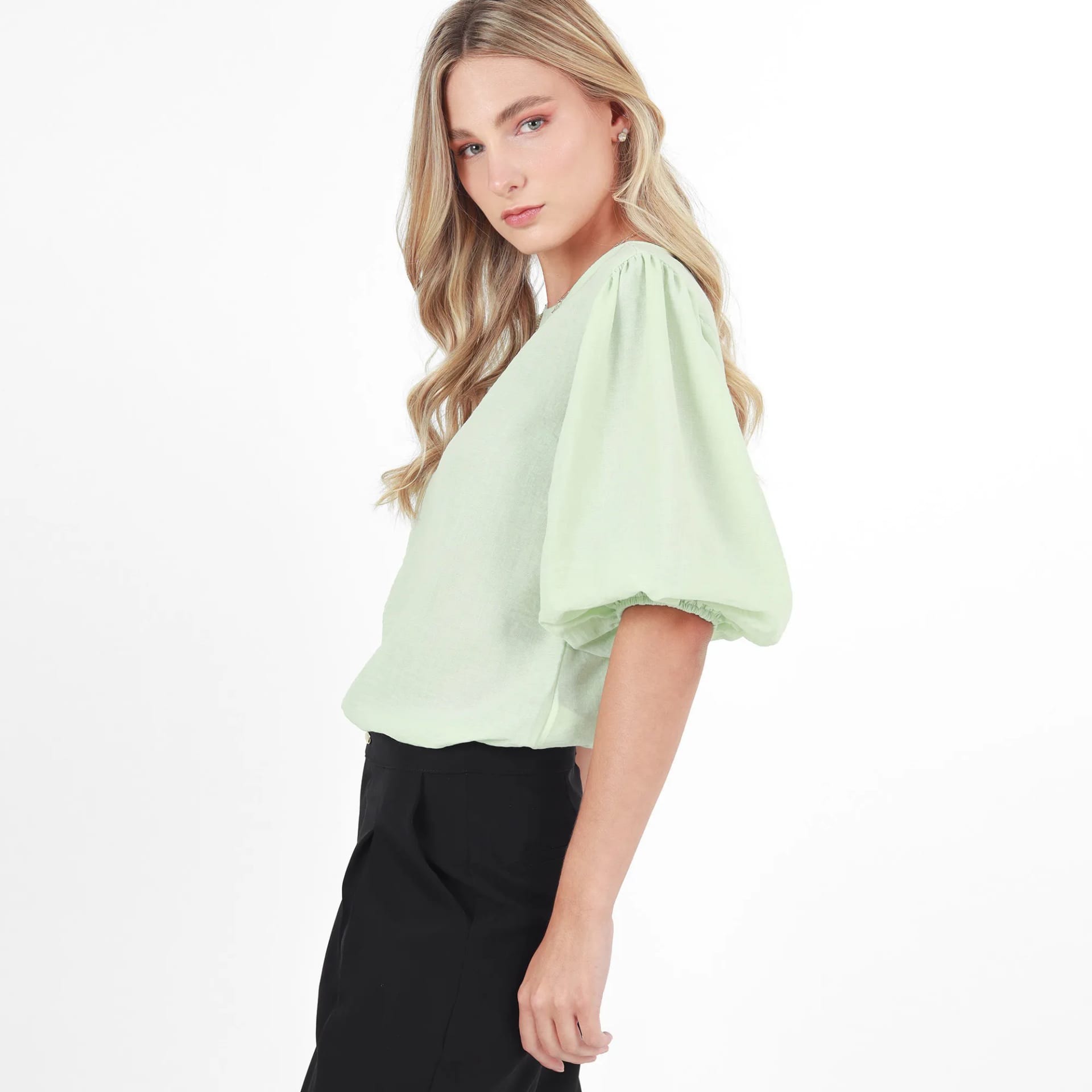 Blusa Cuello Redondo Manga 3Cuartos - imagen 4