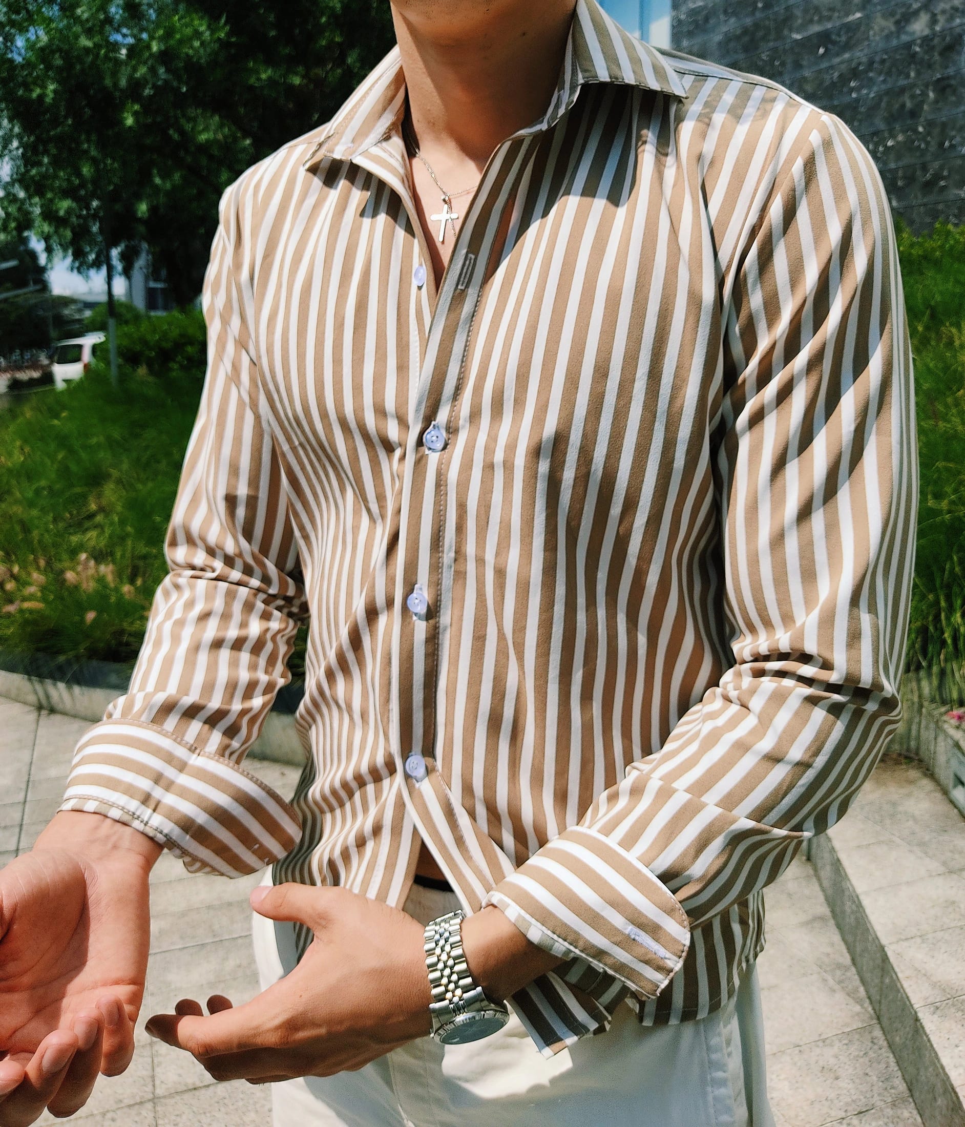 Camisa de rayas Manga Larga Hombre - imagen 3