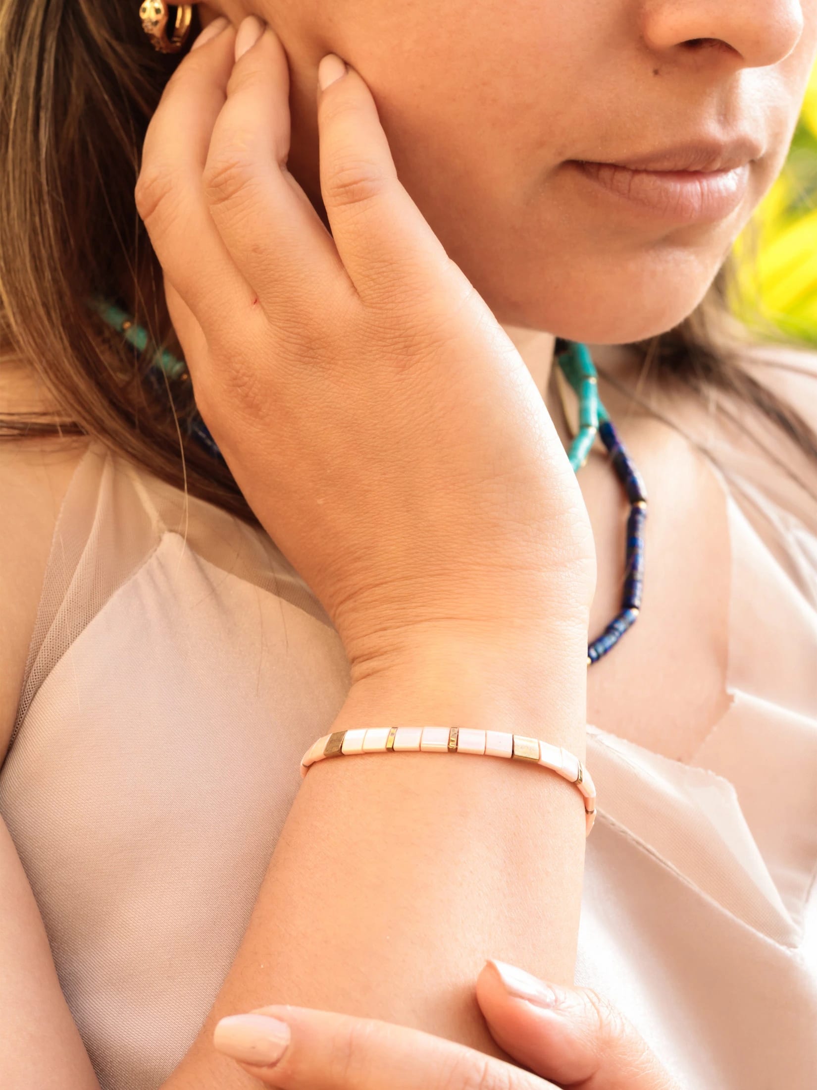 Brazalete Miyuki Tila Nevado 5mm - imagen 4