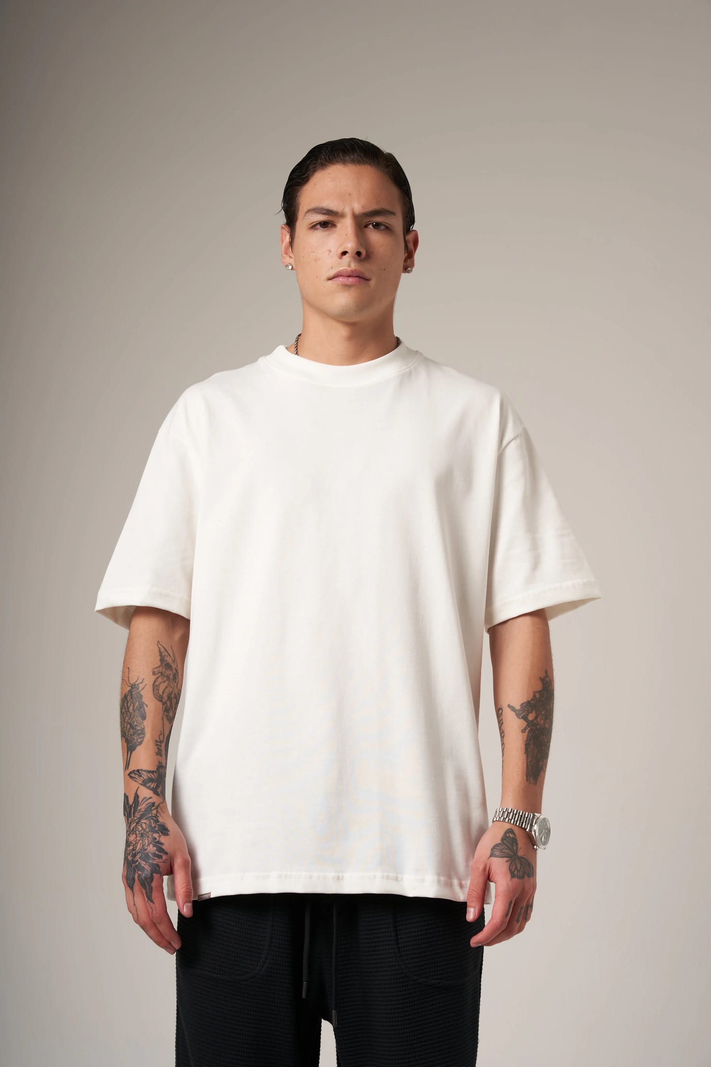 CAMISETA 250 GRAMOS, 100% ALGODÓN CREMA - imagen 1