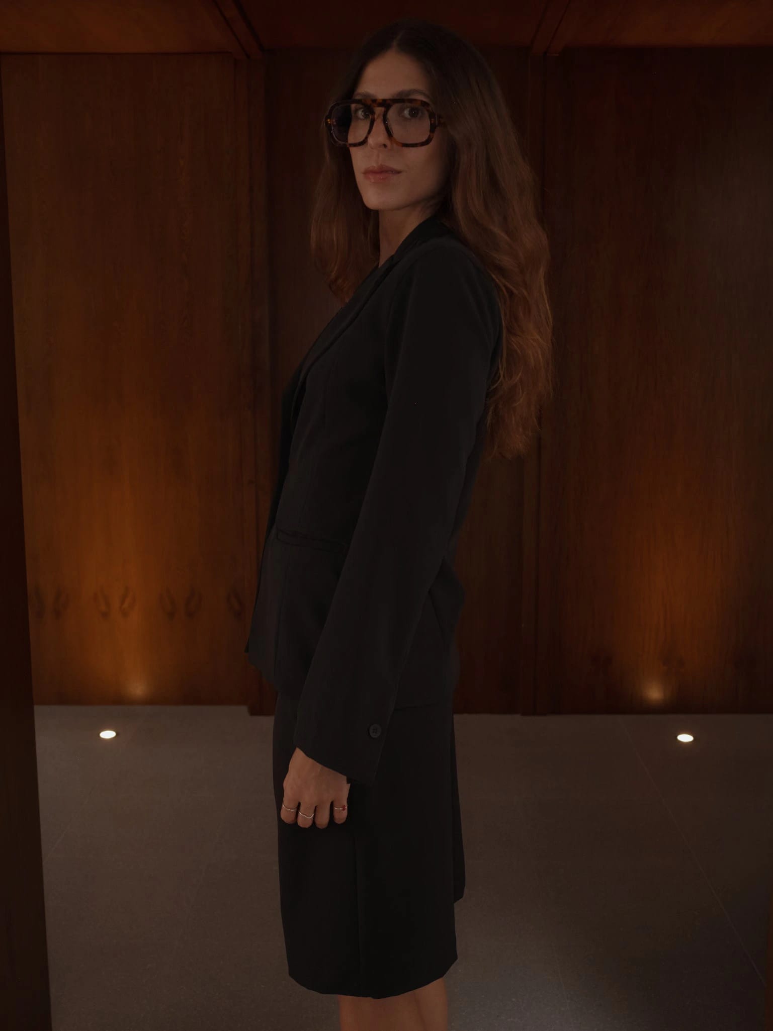 WAIST CLASSIC BLAZER - BLACK - imagen 7