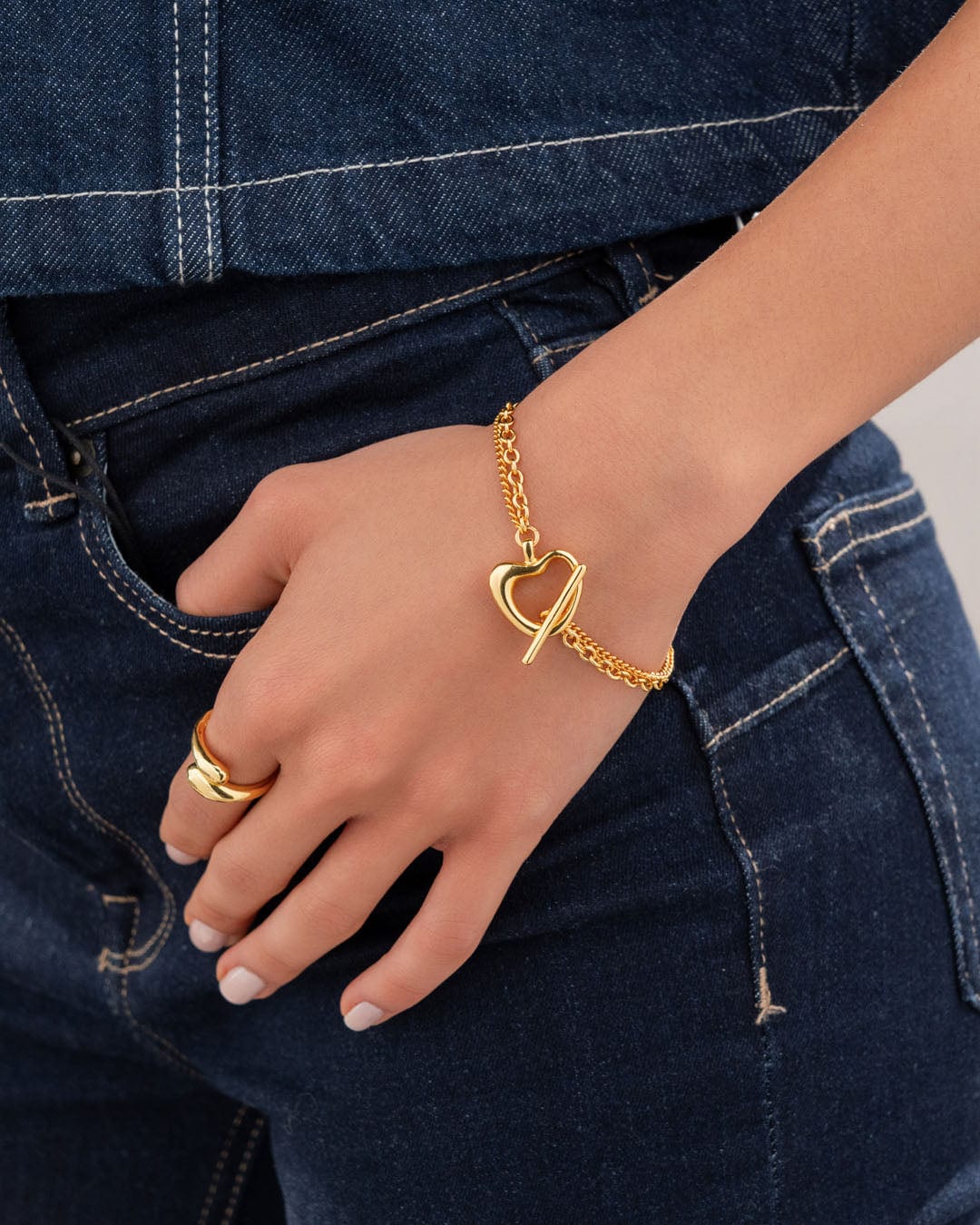 Pulsera Broche Corazón Amorfo - imagen 1