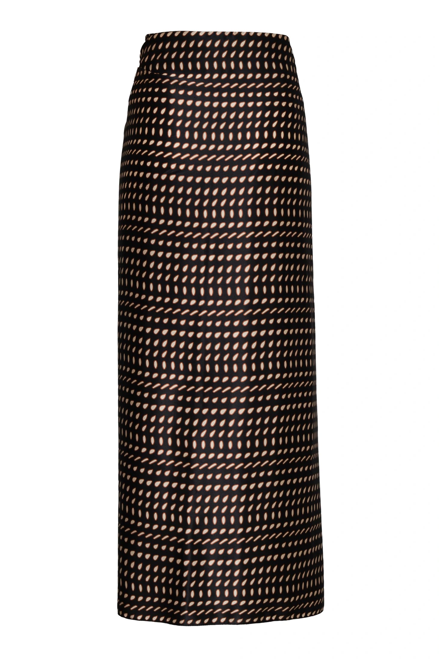 Mapara Satin Silk Skirt / Black & Ivory Seeds - imagen 3