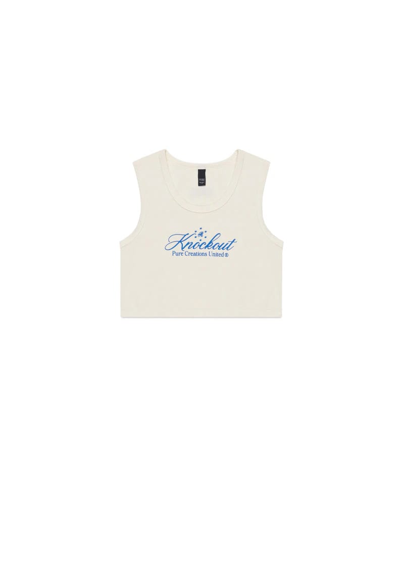 knockout white crop top - imagen 1