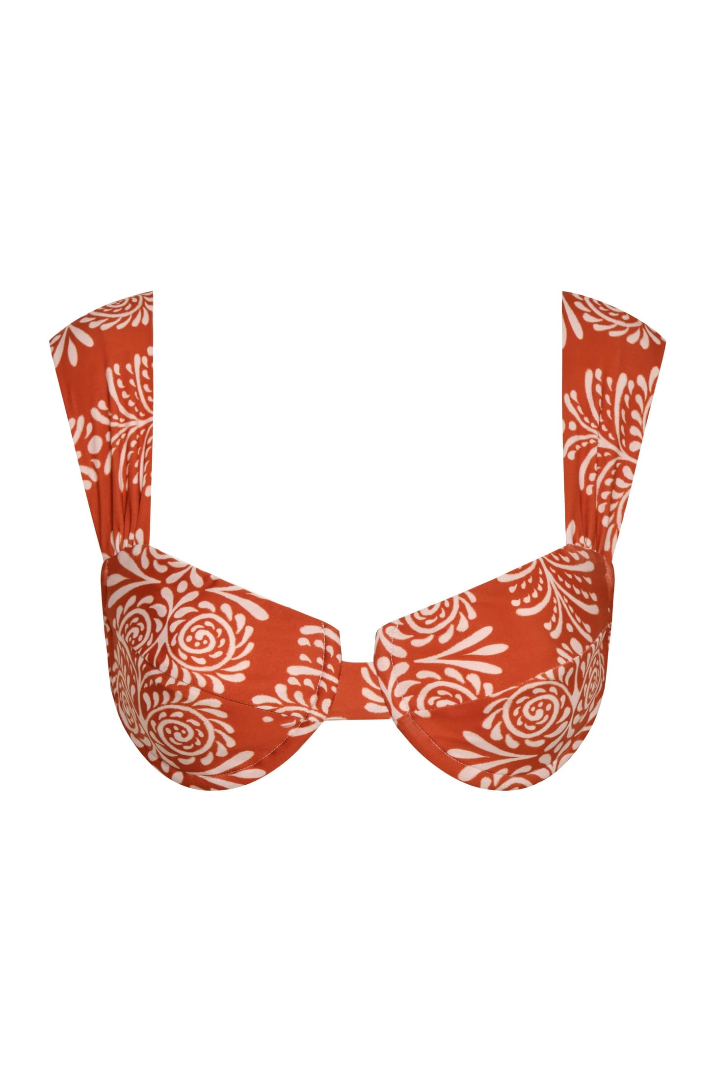 Sabina Top / Red Arabesque - Orange Stripes - imagen 1
