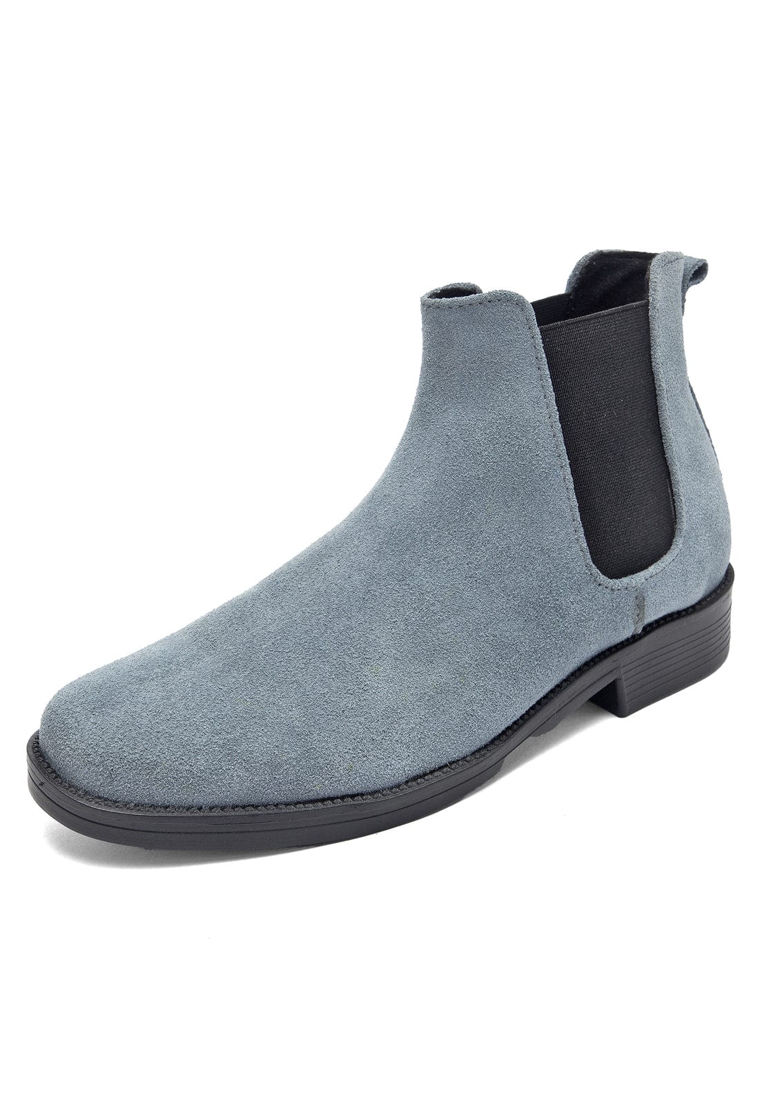 Botines chelsea gris en gamuza. - imagen 1