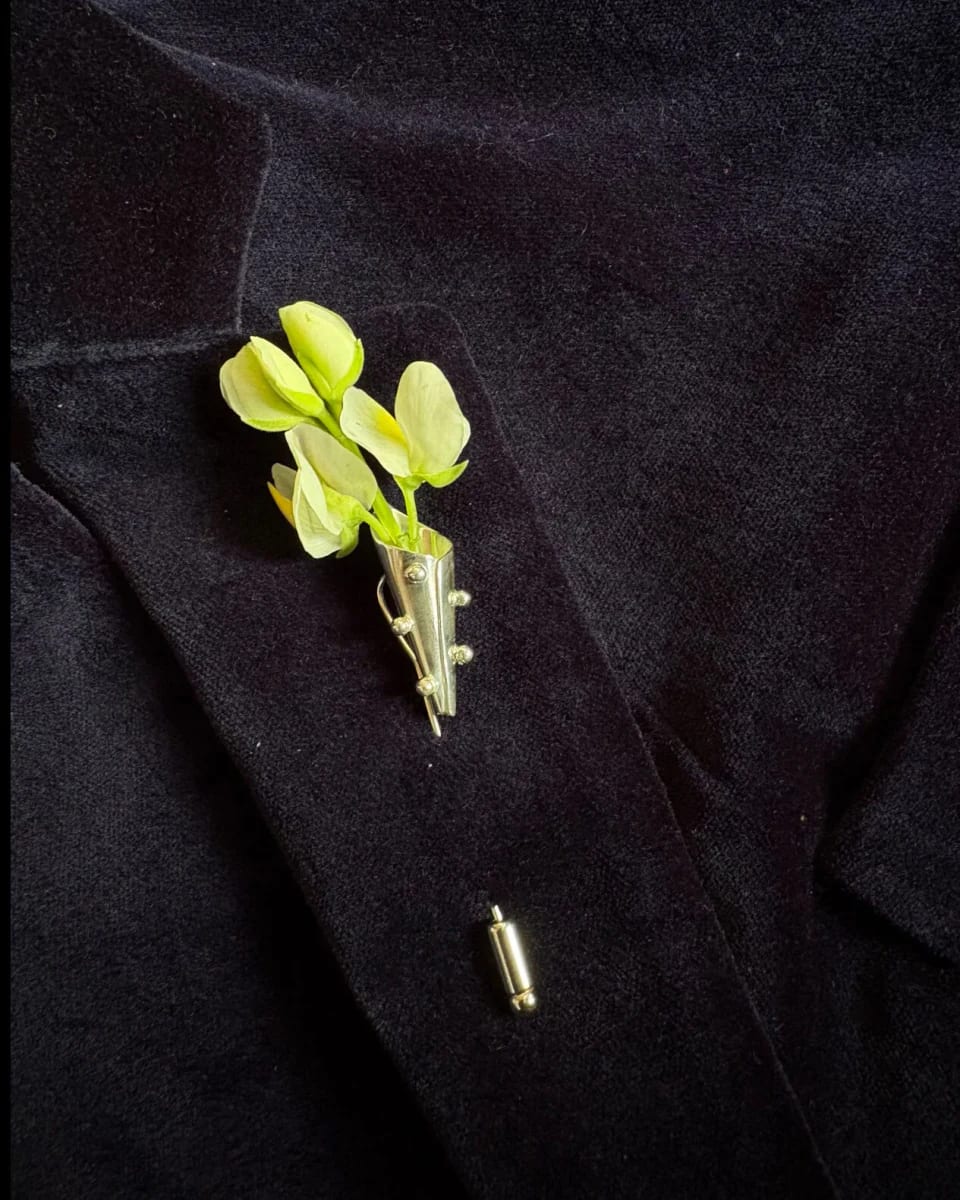 Flora Brooche Gold - imagen 2