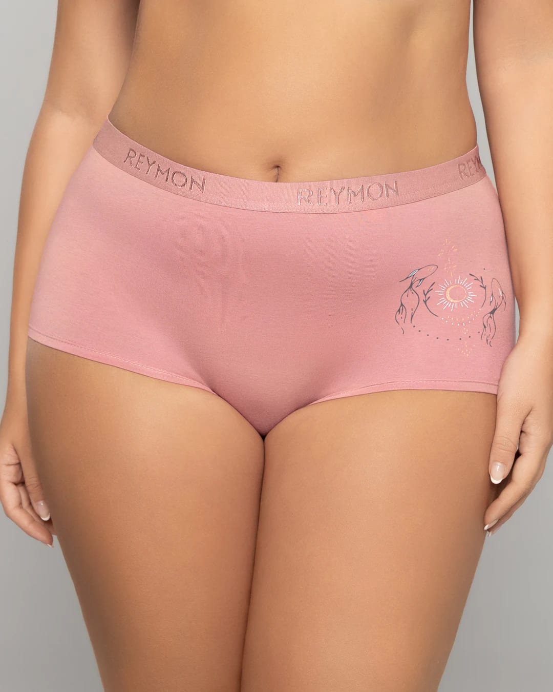 Boxer Femenino Tiro Alto en Algodón Estampado con Elástico Reymon Ref. 8010 - imagen 10